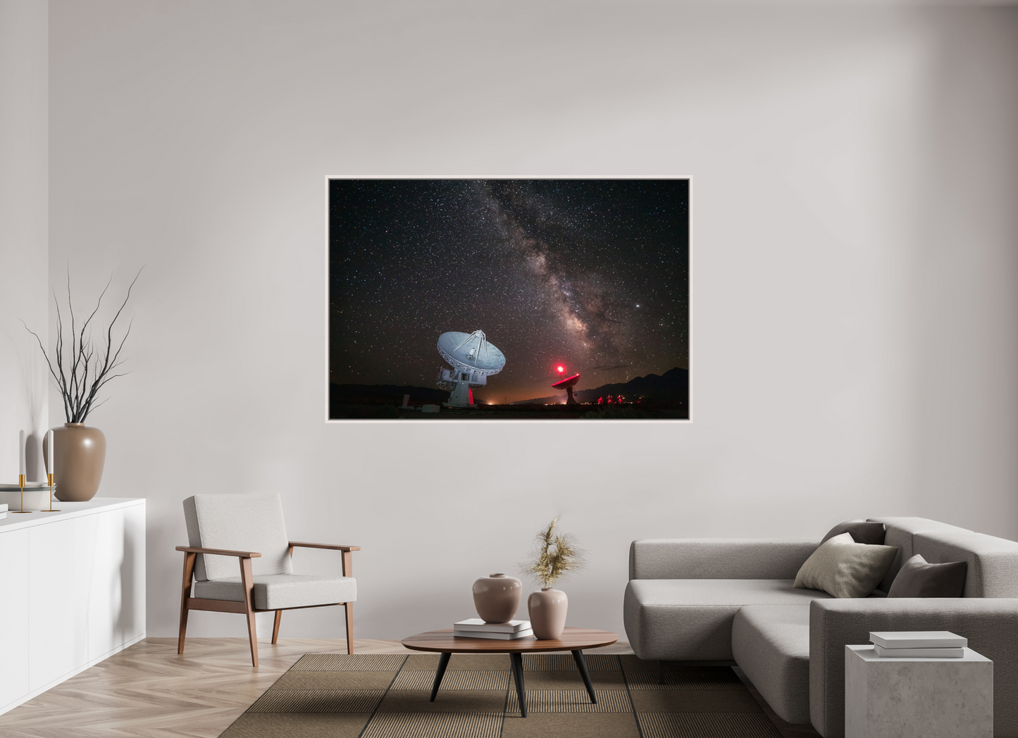 180 x 120 cm, White Frame Owens Valley Milky Way