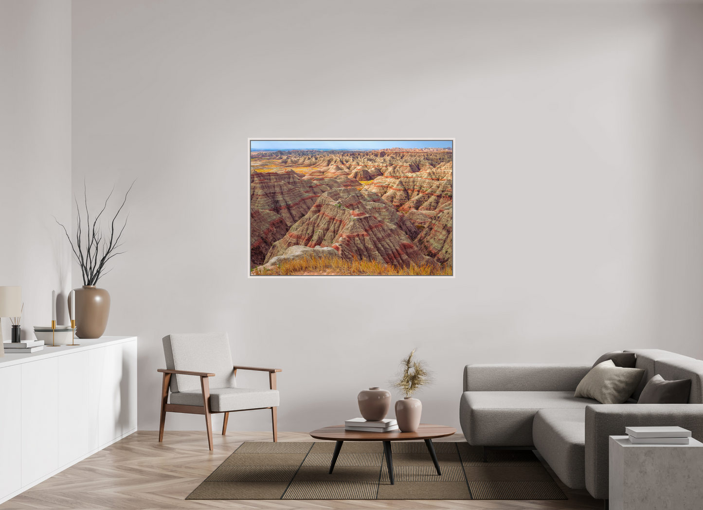 150 x 100 cm, White Frame Badlands National Park, South Dakota