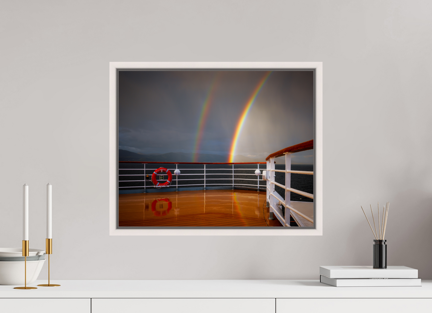50 x 40 cm, White Frame Balmoral Rainbow