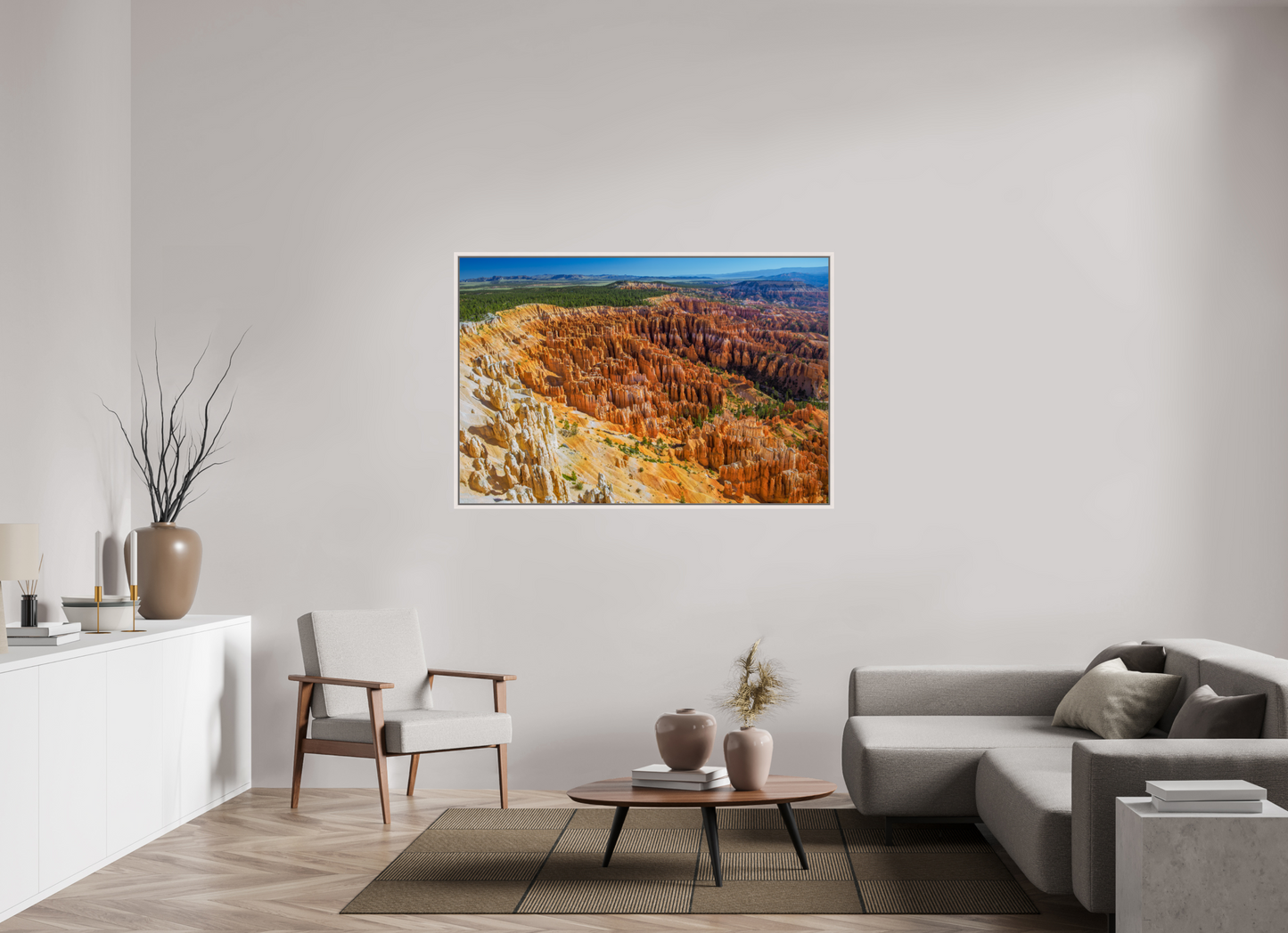 150 x 100 cm, White Frame Bryce Canyon