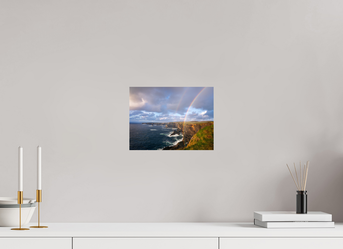 28 x 21 cm, Photo Print On Fuji Crystal DP II Kilkee Cliffs rainbow