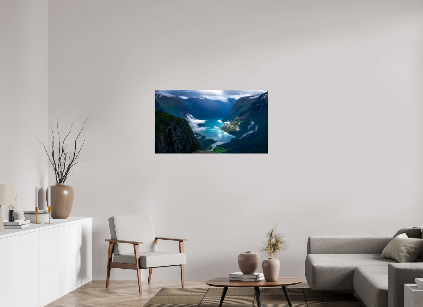 112 x 63 cm, Photo Print On Fuji Crystal DP II Lovatnet Lake
