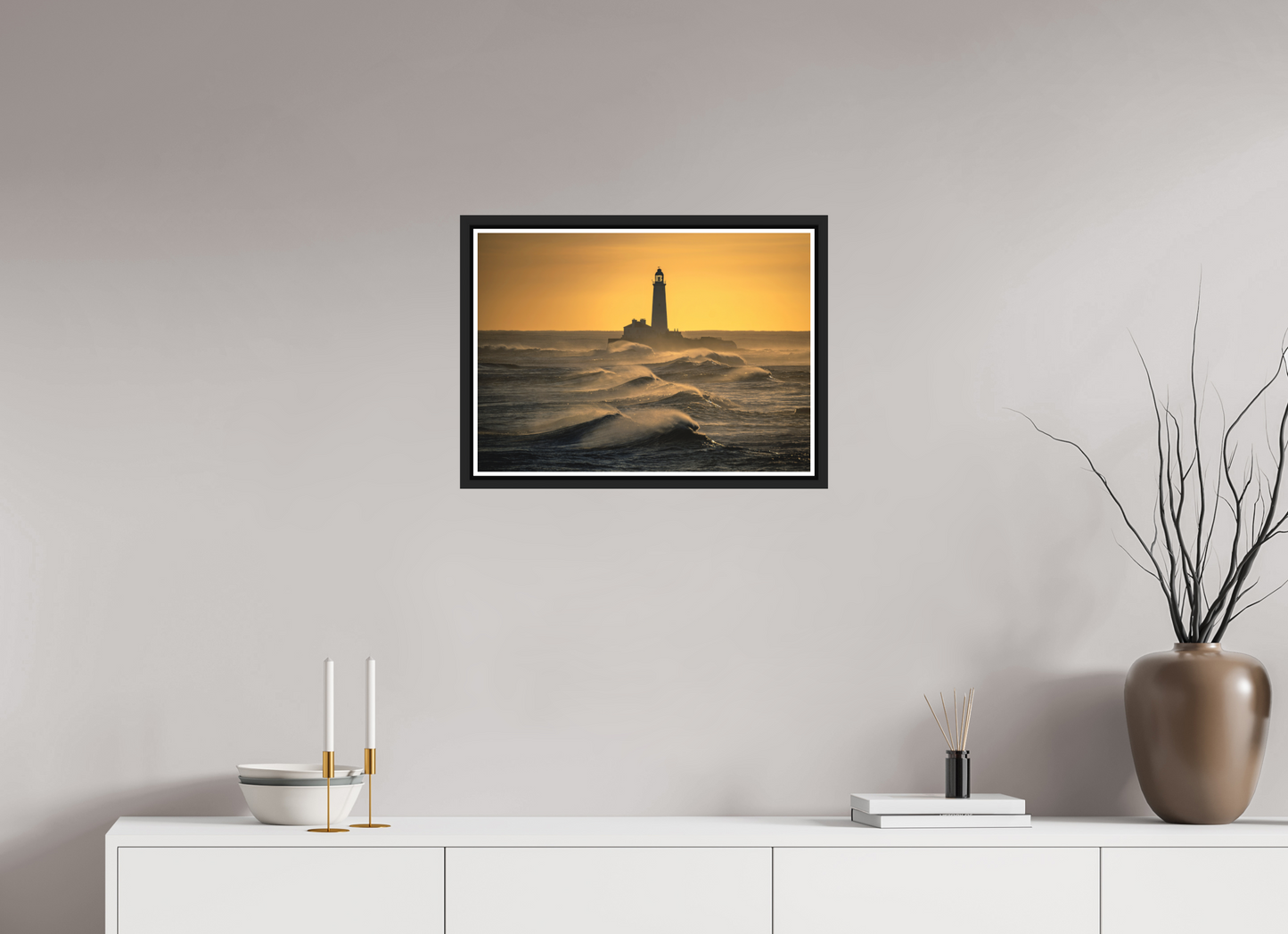 56 x 40 cm, Matt Black Frame St. Marys January 2025
