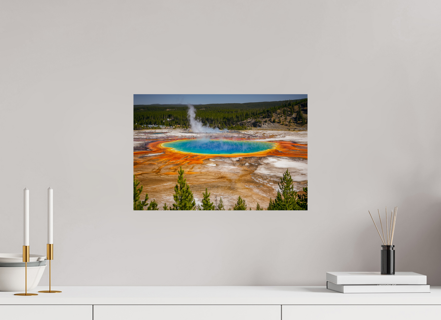 45 x 30 cm, Photo Print On Fuji Crystal DP II The Grand Prismatic Spring, Yellowstone