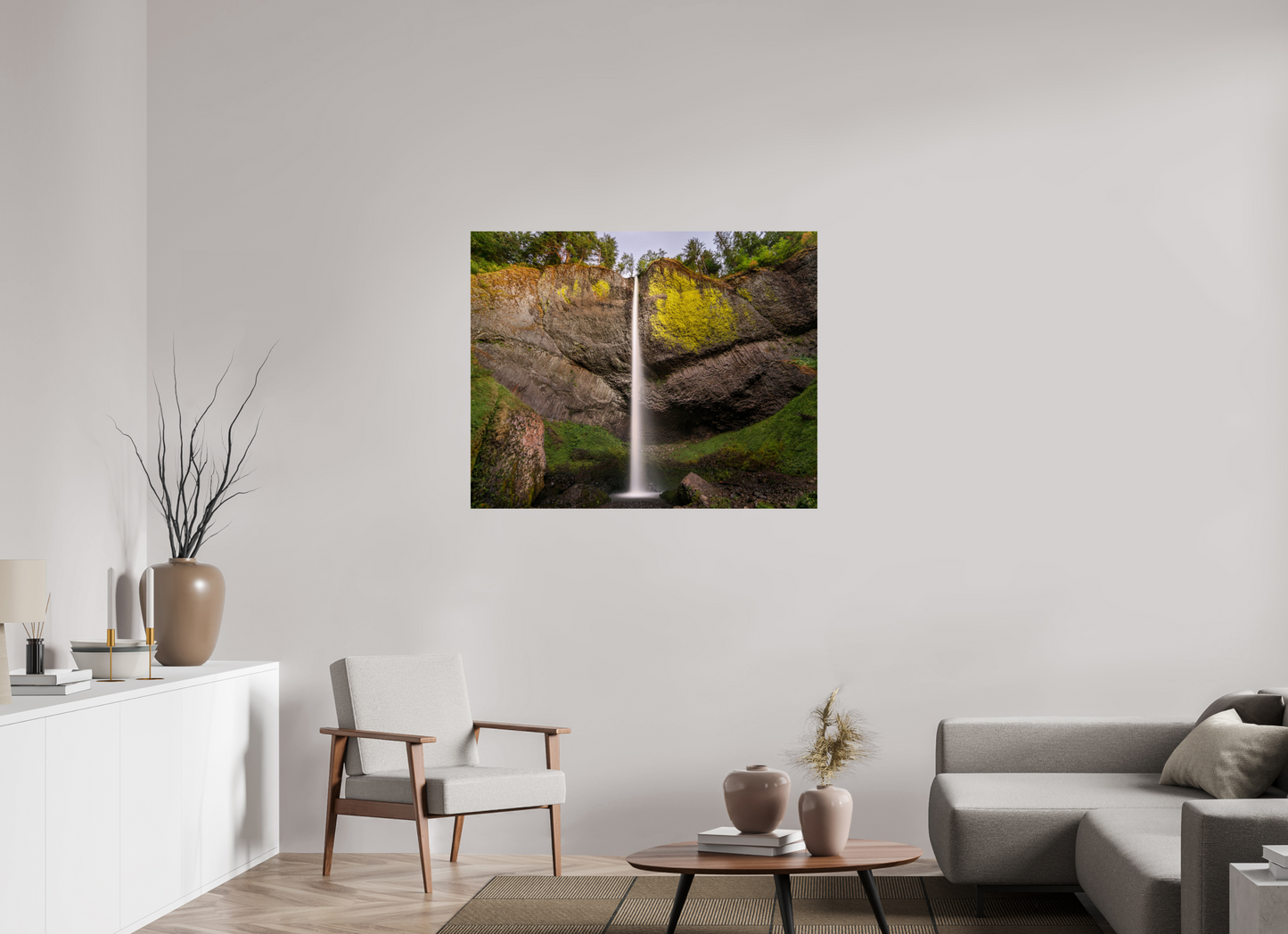 112.5 x 90 cm, Photo Print On Fuji Crystal DP II Dusk at Latourell Falls