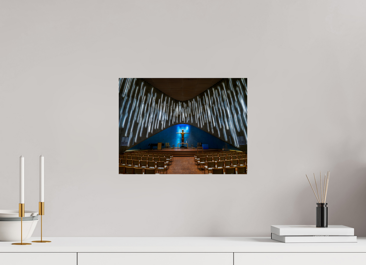 40 x 30 cm, Photo Print On Fuji Crystal DP II Northern Lights Cathedral, Alta
