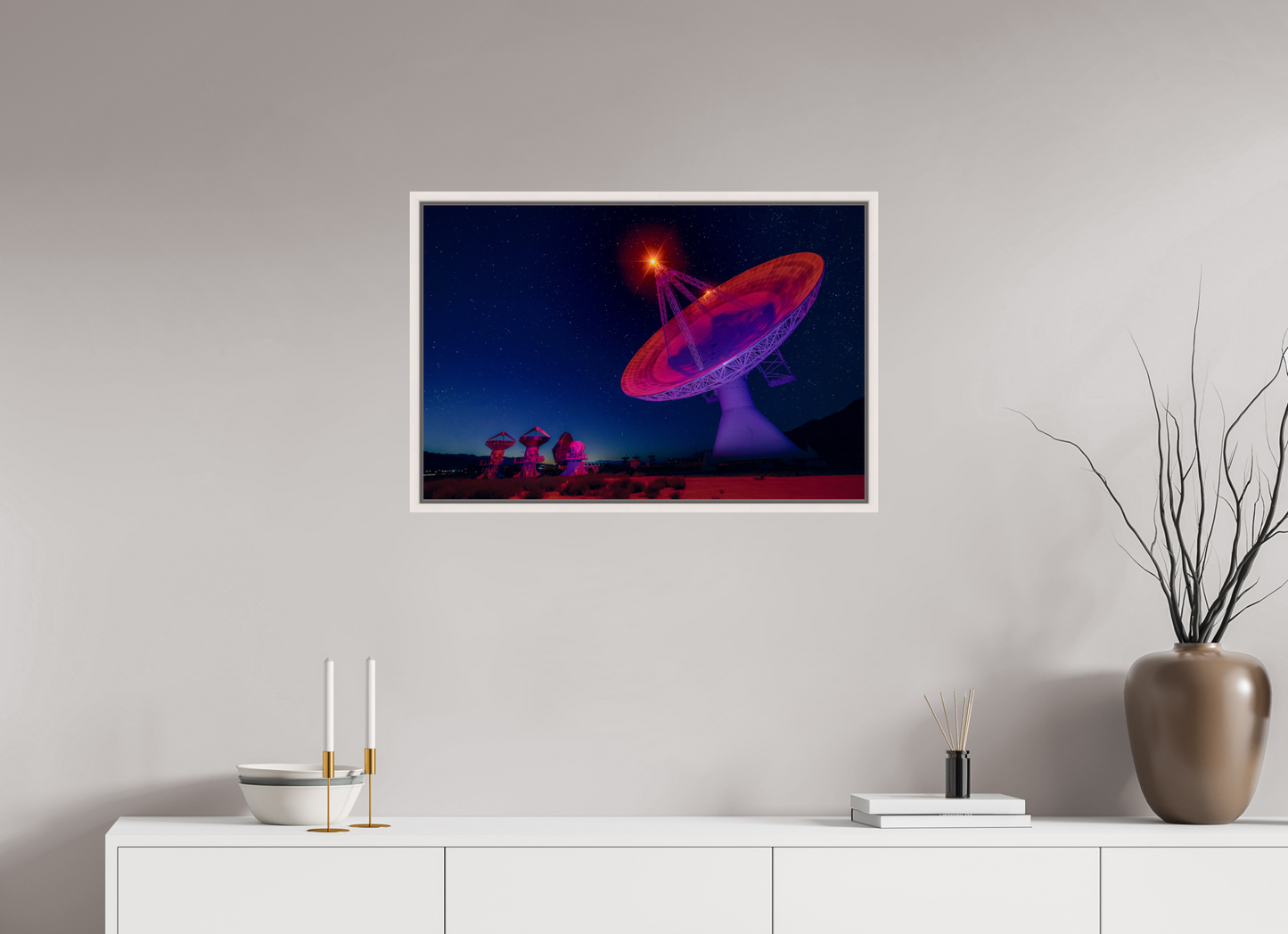 75 x 50 cm, White Frame Owens Valley Telescope