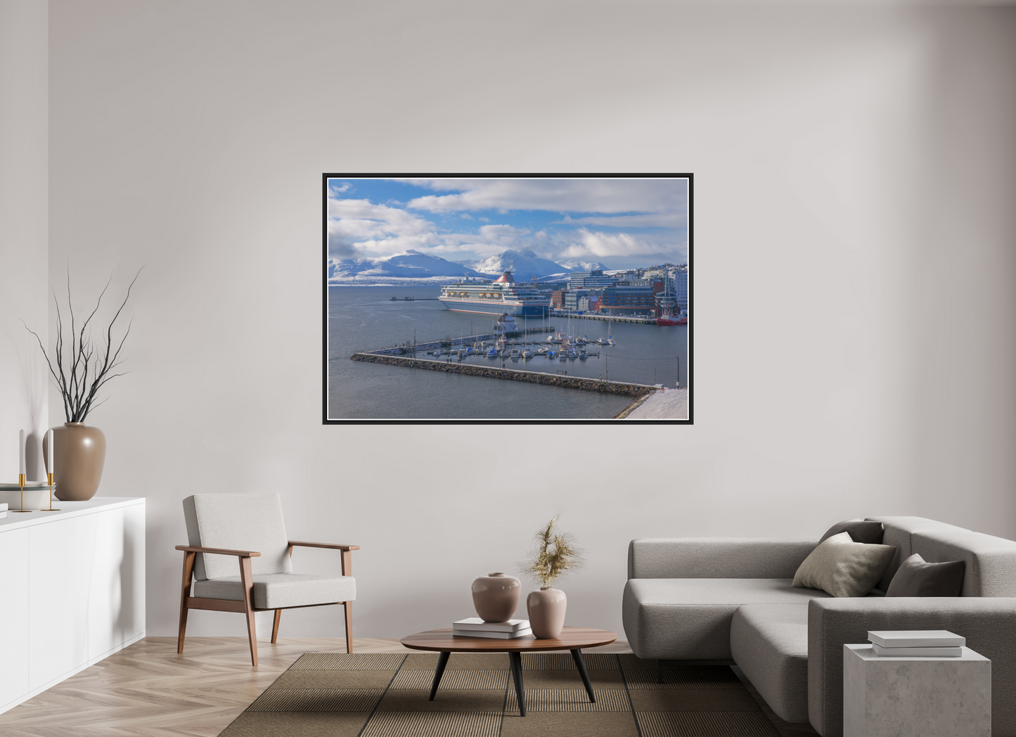 180 x 120 cm, Matt Black Frame Balmoral in Tromso
