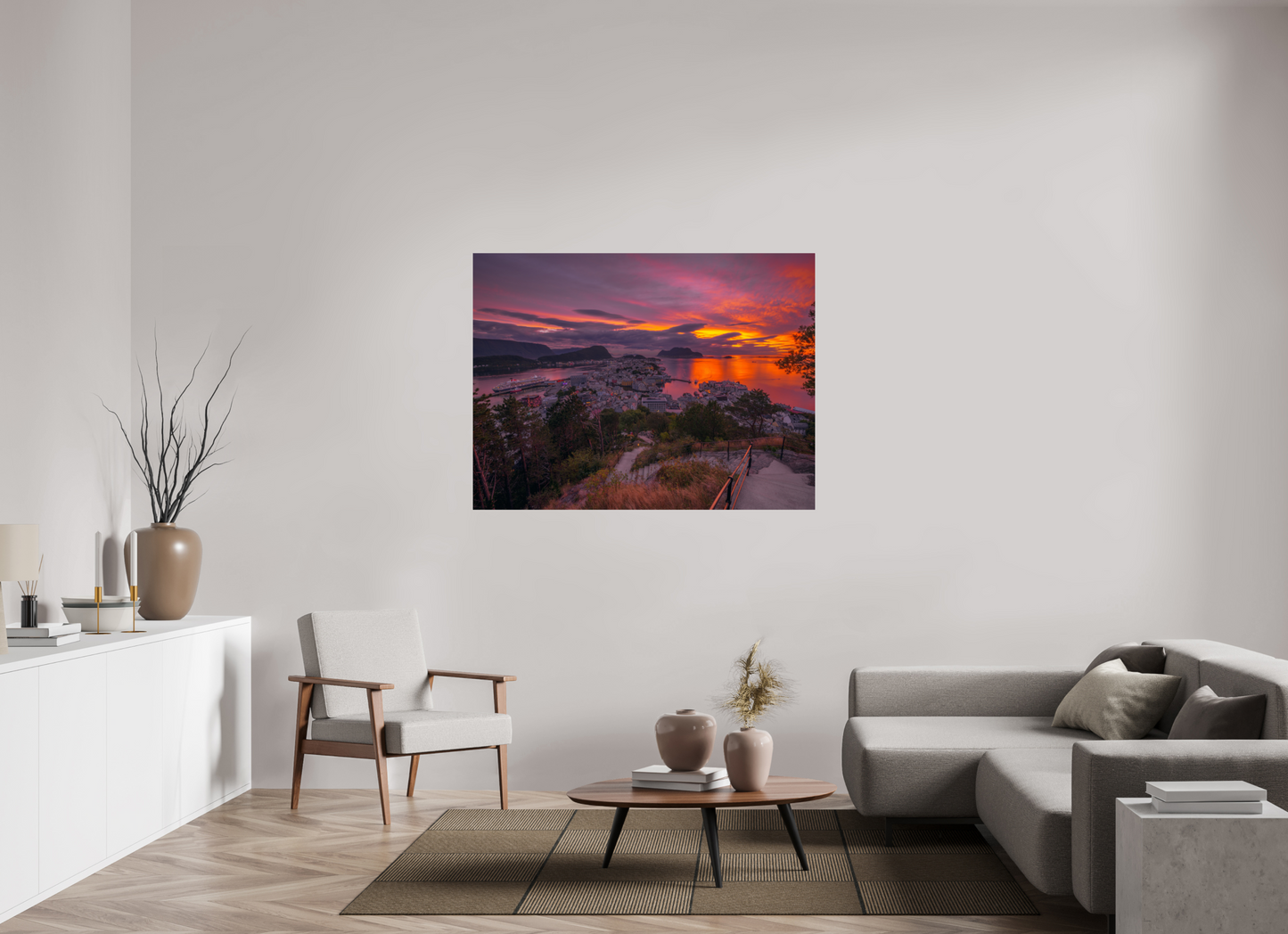 140 x 105 cm, Photo Print On Fuji Crystal DP II Alesund Sunset. Balmoral