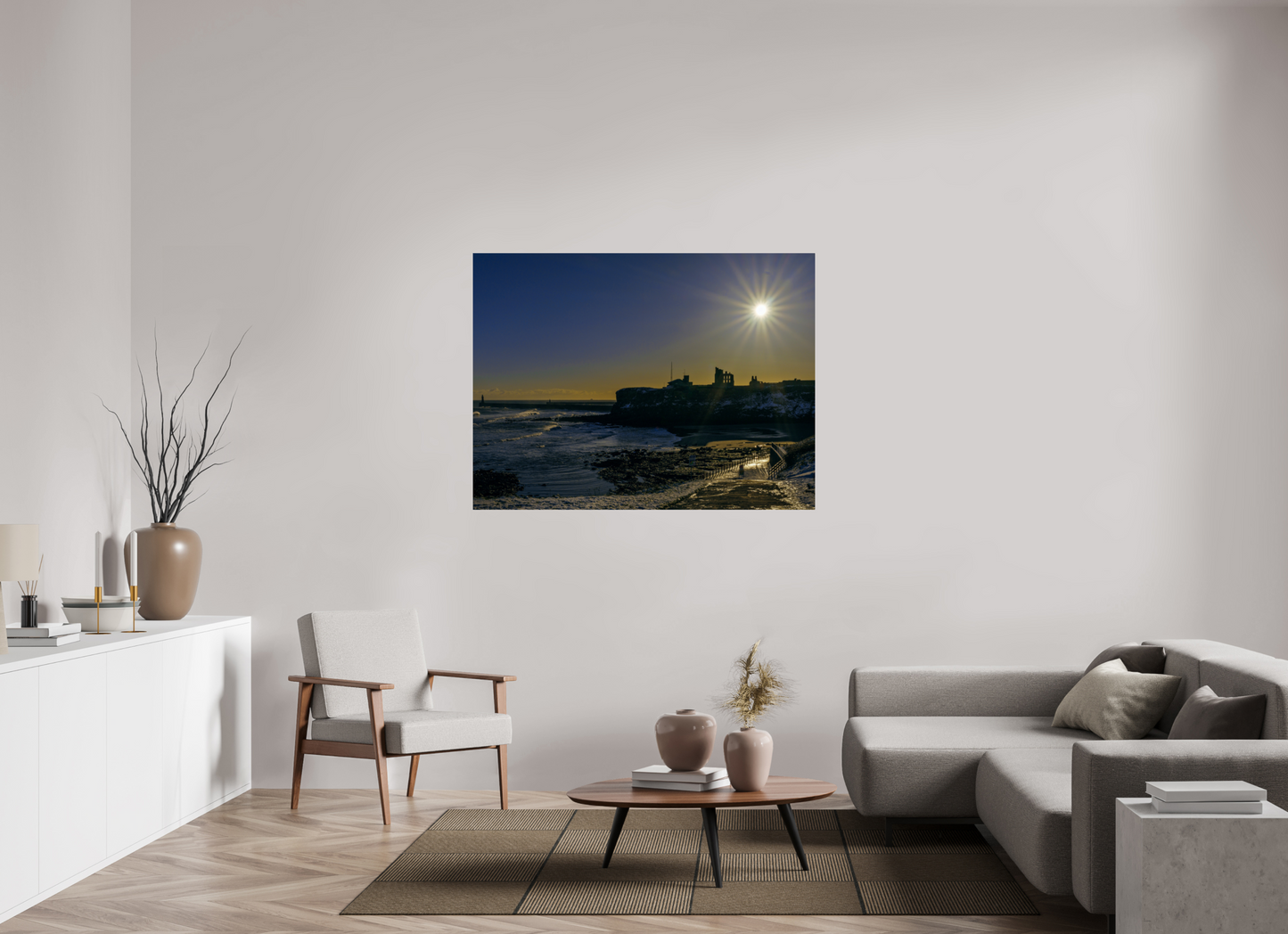 140 x 105 cm, Photo Print On Fuji Crystal DP II Snowy Tynemouth January 4th 2026