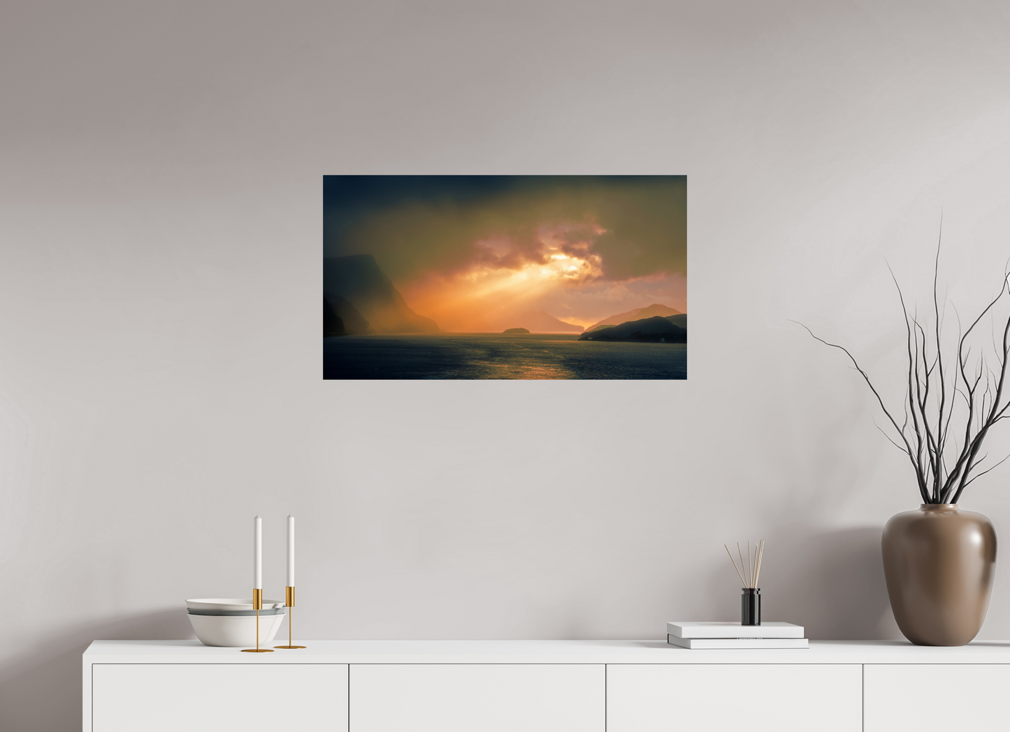 80 x 45 cm, Photo Print On Fuji Crystal DP II Olden Sunset