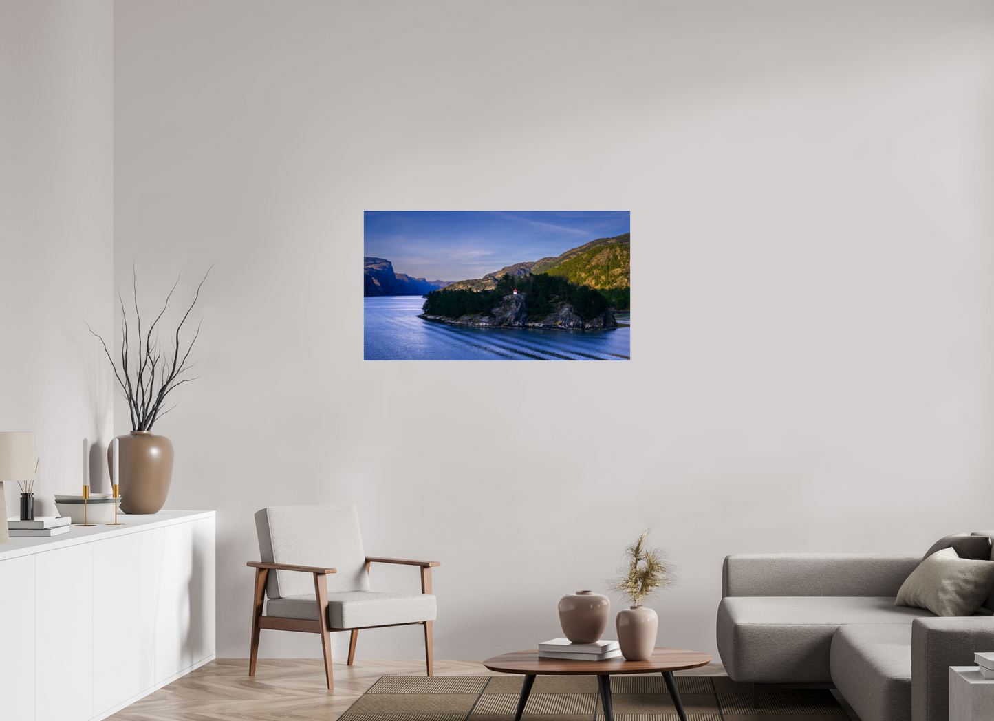 112 x 63 cm, Photo Print On Fuji Crystal DP II Lysefjord Evening