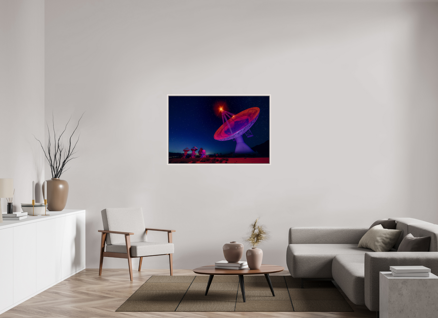 120 x 80 cm, White Frame Owens Valley Telescope