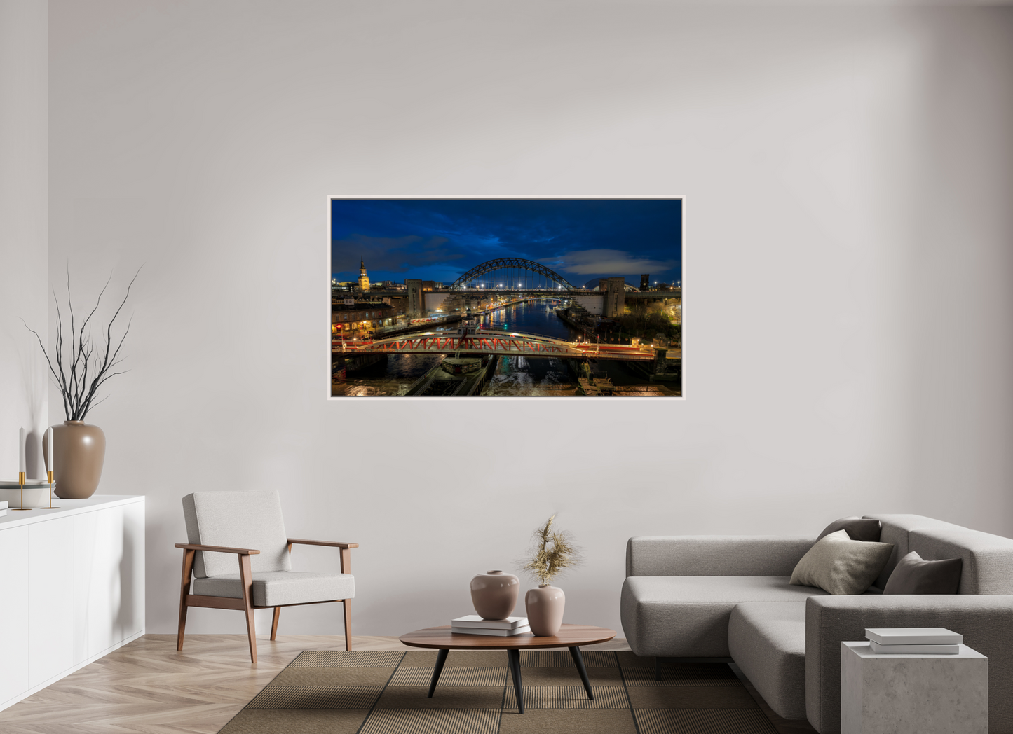 176 x 99 cm, White Frame New Year 2025
