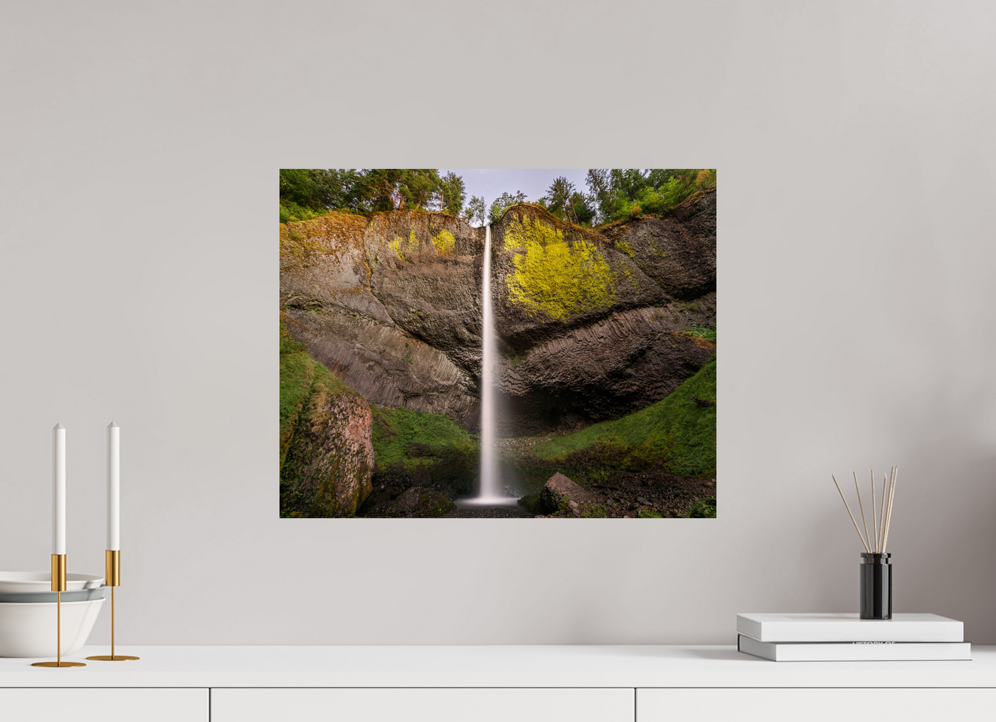 50 x 40 cm, Photo Print On Fuji Crystal DP II Dusk at Latourell Falls