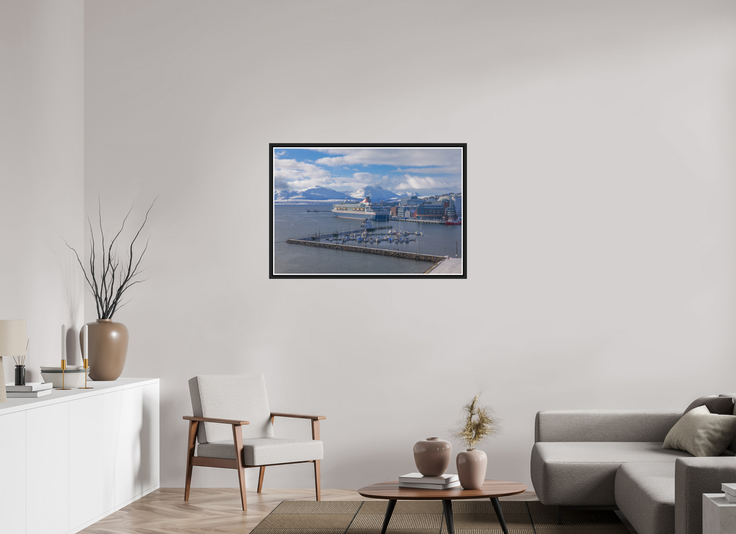 105 x 70 cm, Matt Black Frame Balmoral in Tromso