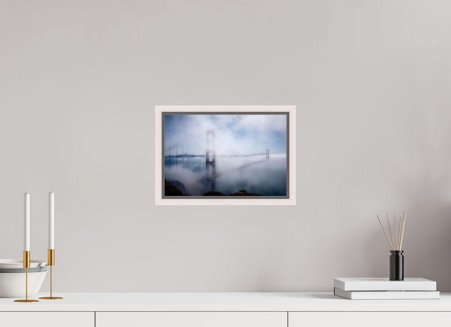 30 x 20 cm, White Frame Golden Gate, Summer 2017