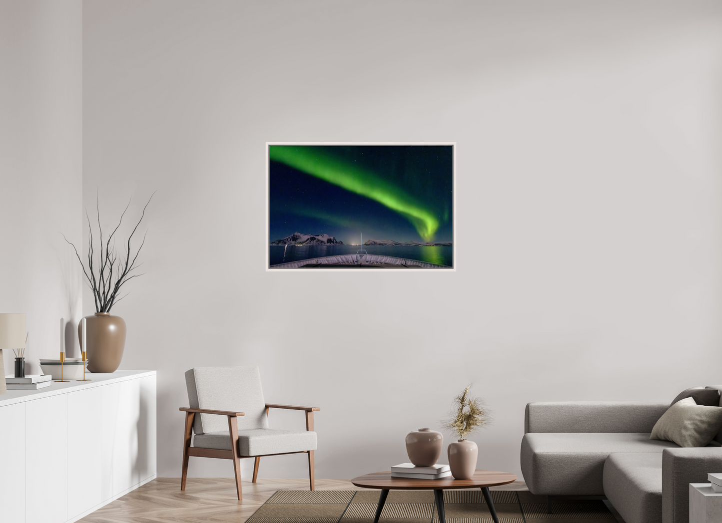 105 x 70 cm, White Frame Balmoral Aurora 24th Feb 26