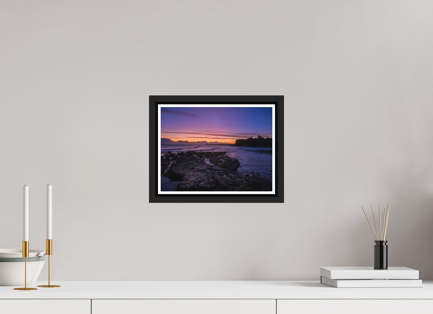 28 x 21 cm, Matt Black Frame Dawn on 21st November 25 Tynemouth