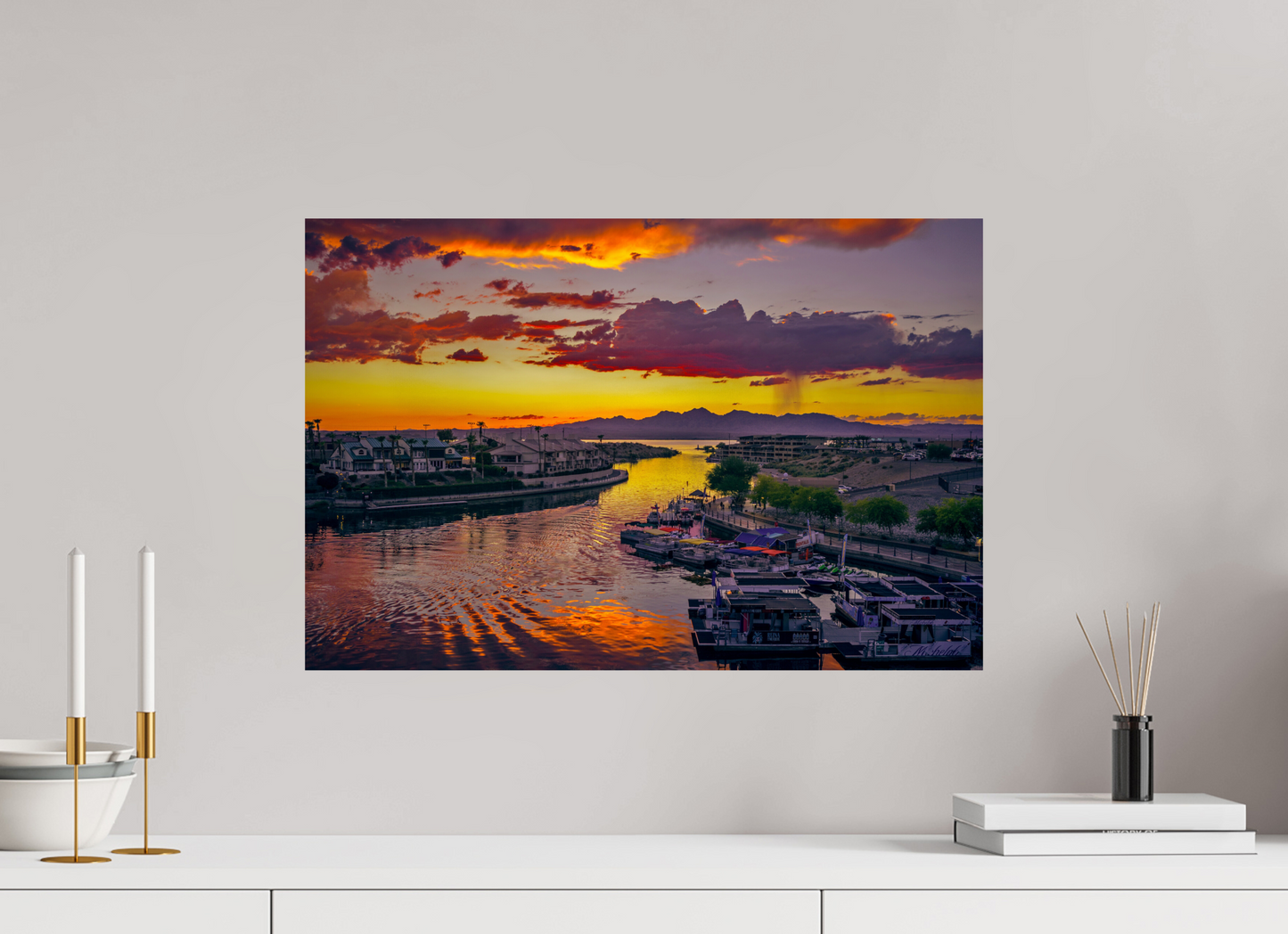 60 x 40 cm, Photo Print On Fuji Crystal DP II Lake Havasu City Sunset