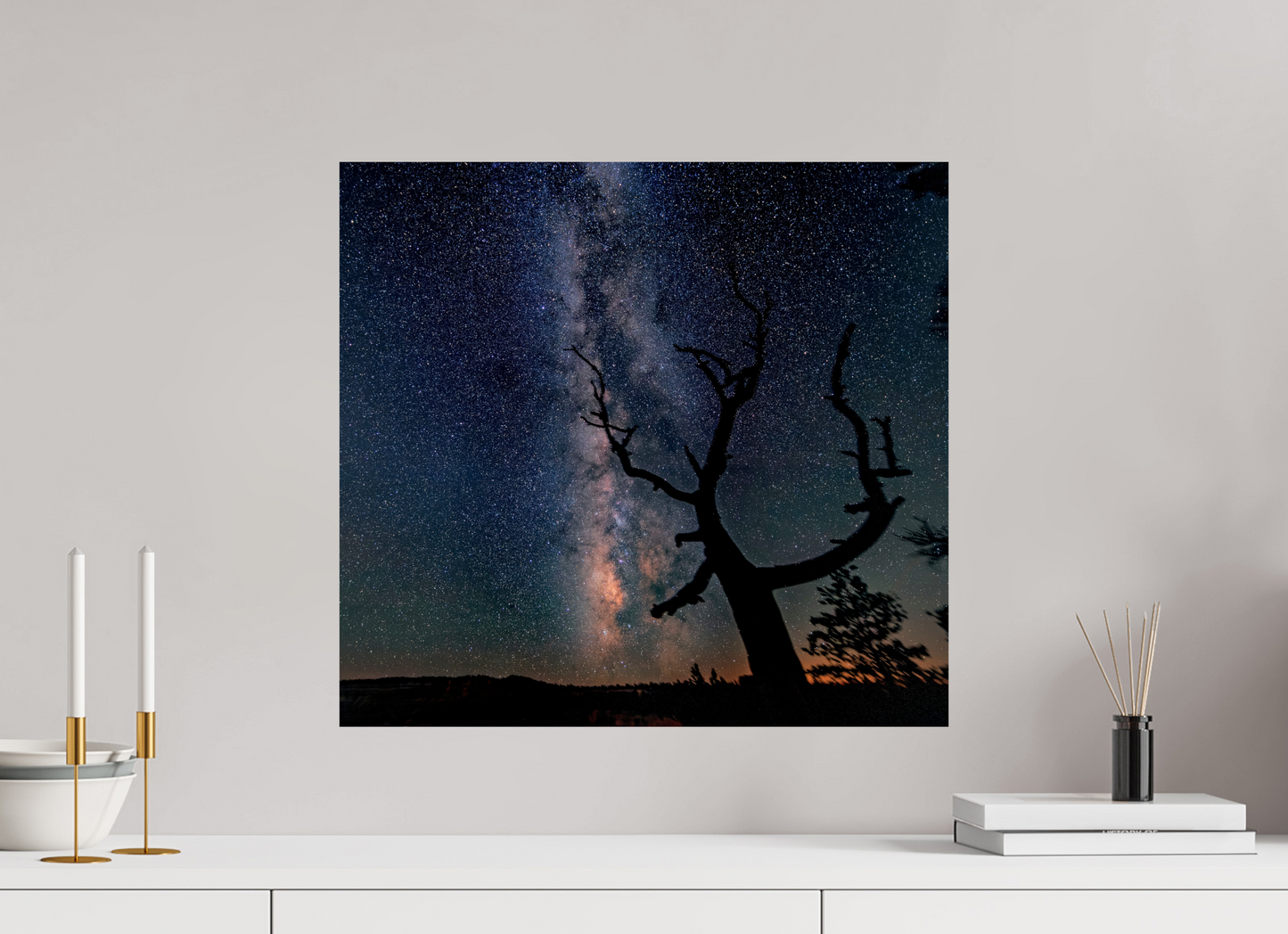 53.9 x 50 cm, Photo Print On Fuji Crystal DP II Bryce Canyon Milky Way