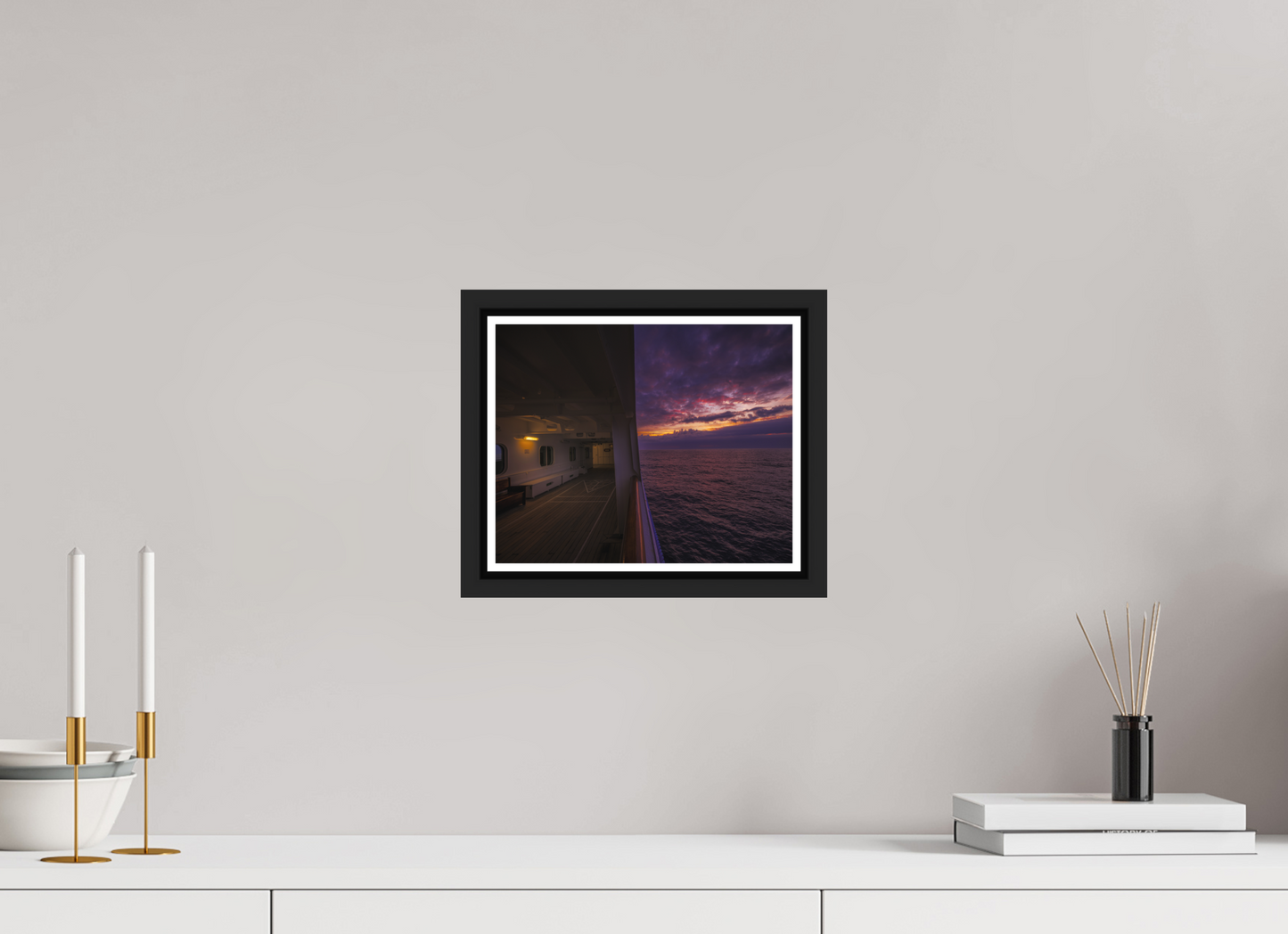 25 x 20 cm, Matt Black Frame Bolette on the way to the Azores