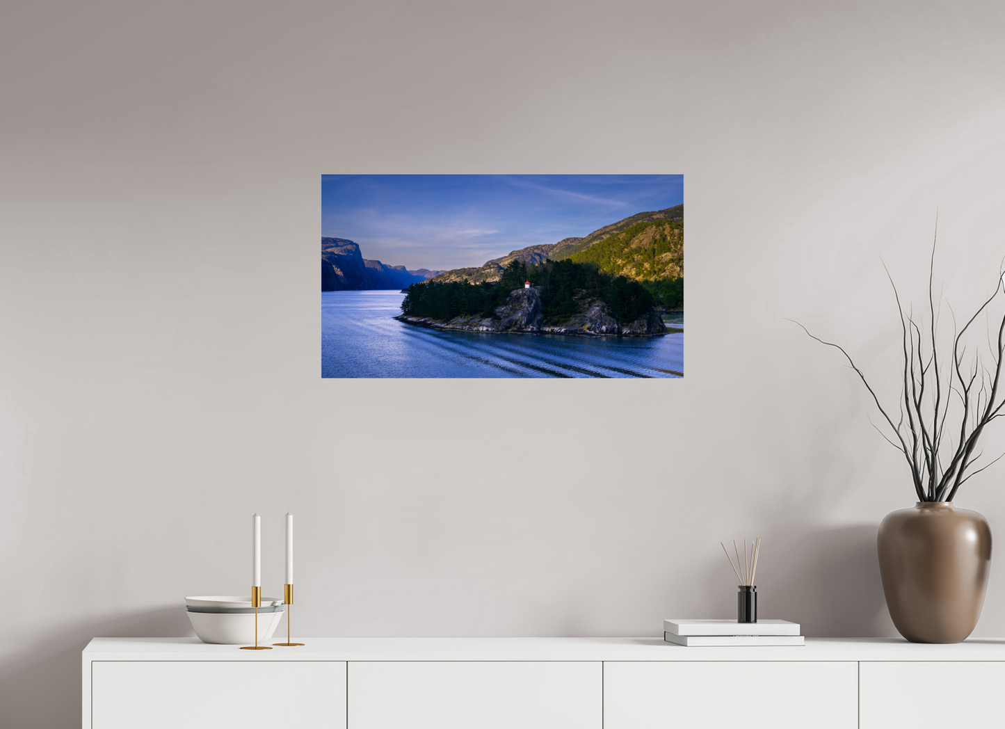 80 x 45 cm, Photo Print On Fuji Crystal DP II Lysefjord Evening