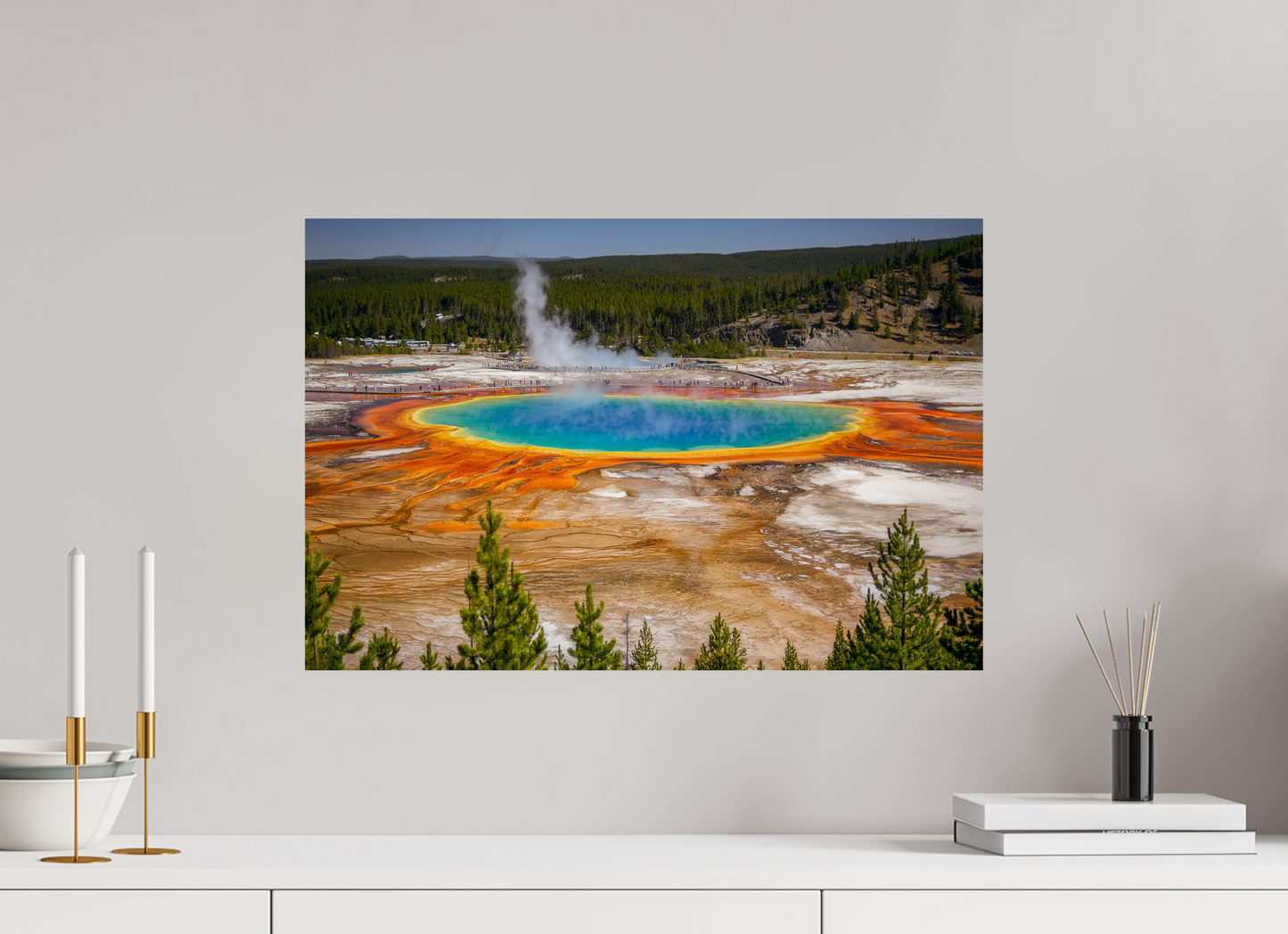 60 x 40 cm, Photo Print On Fuji Crystal DP II The Grand Prismatic Spring, Yellowstone