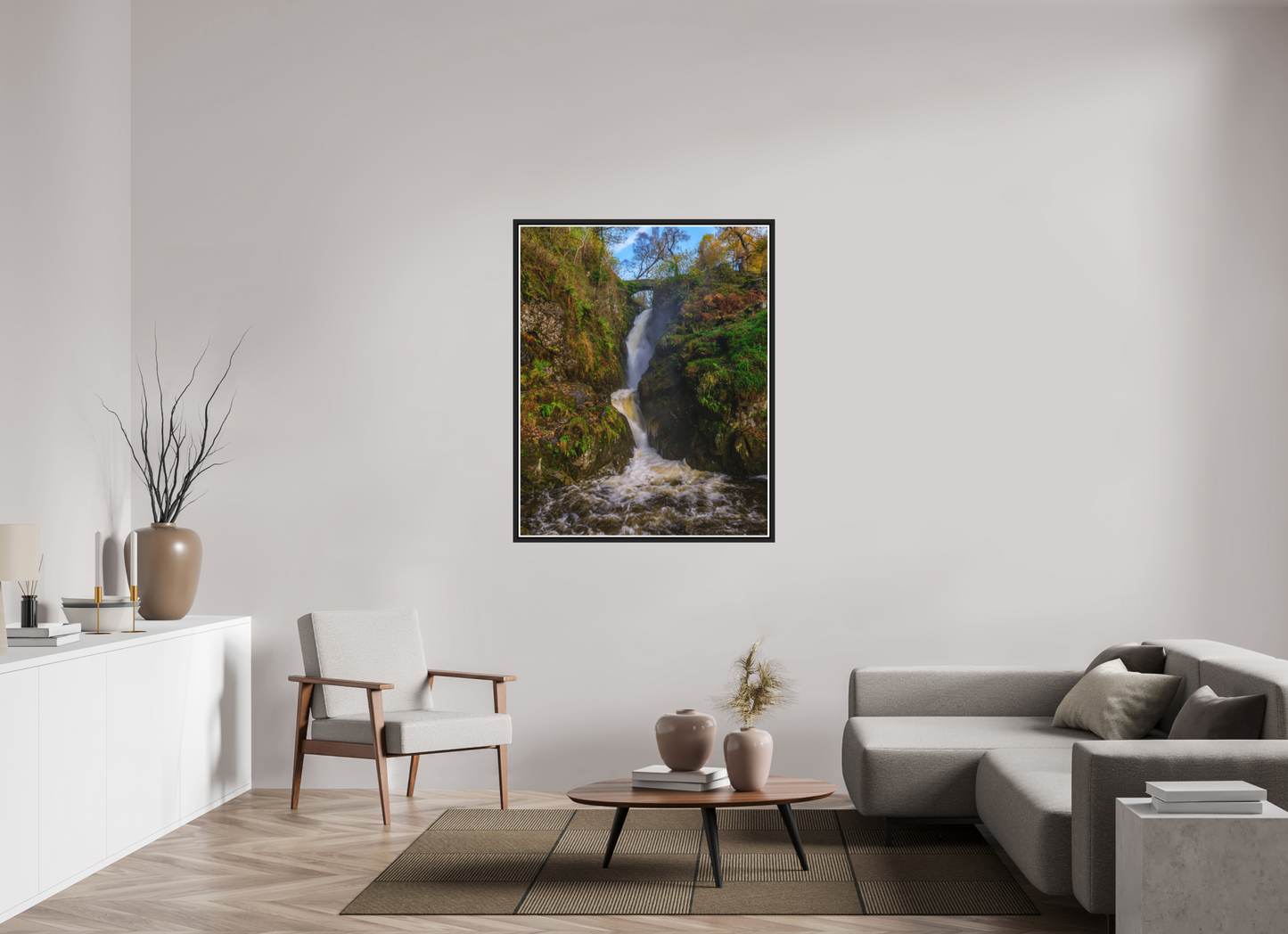 100 x 125 cm, Matt Black Frame Aira Force, Nov 2025