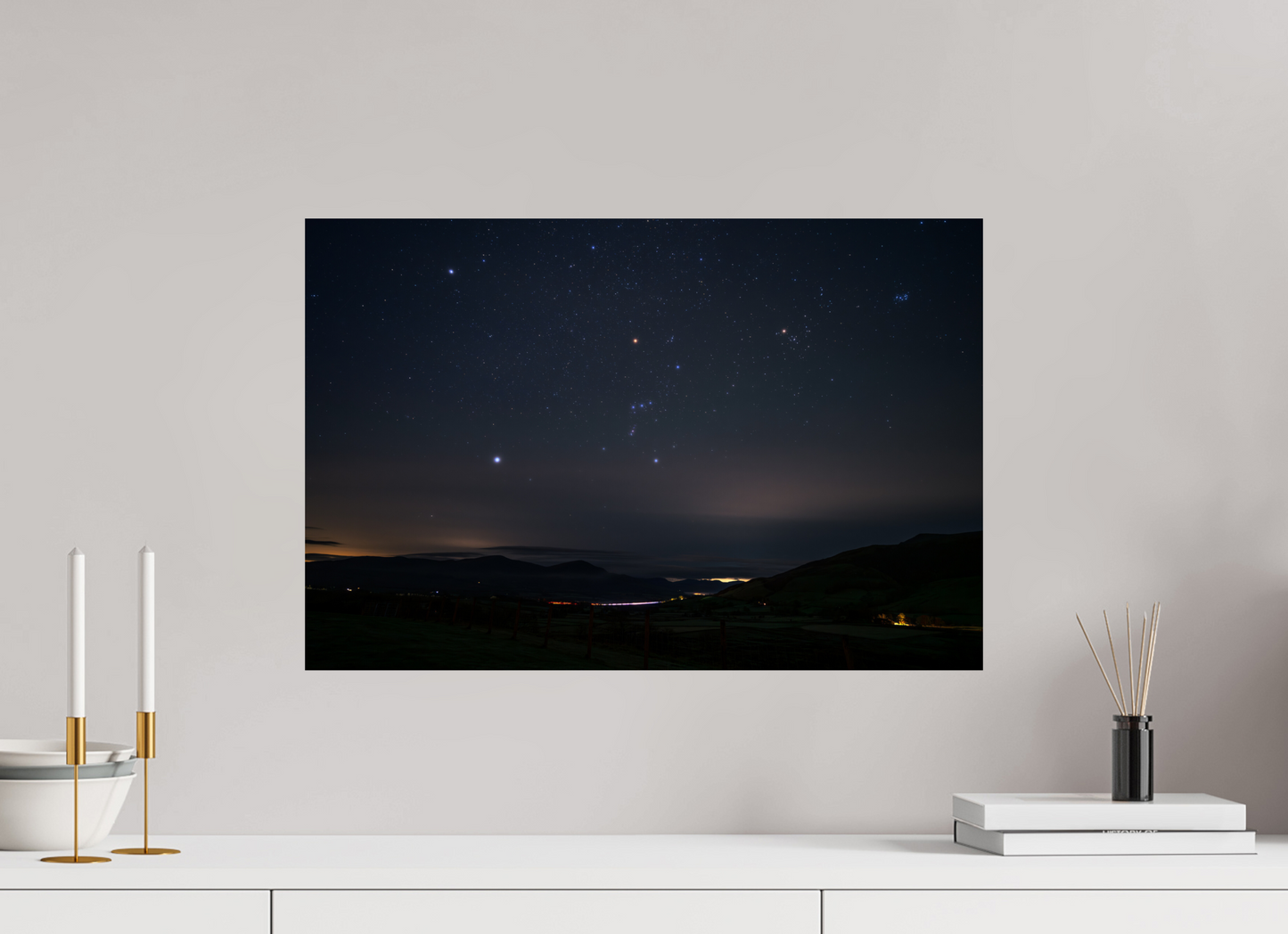 60 x 40 cm, Photo Print On Fuji Crystal DP II Winter Stars over Keswick