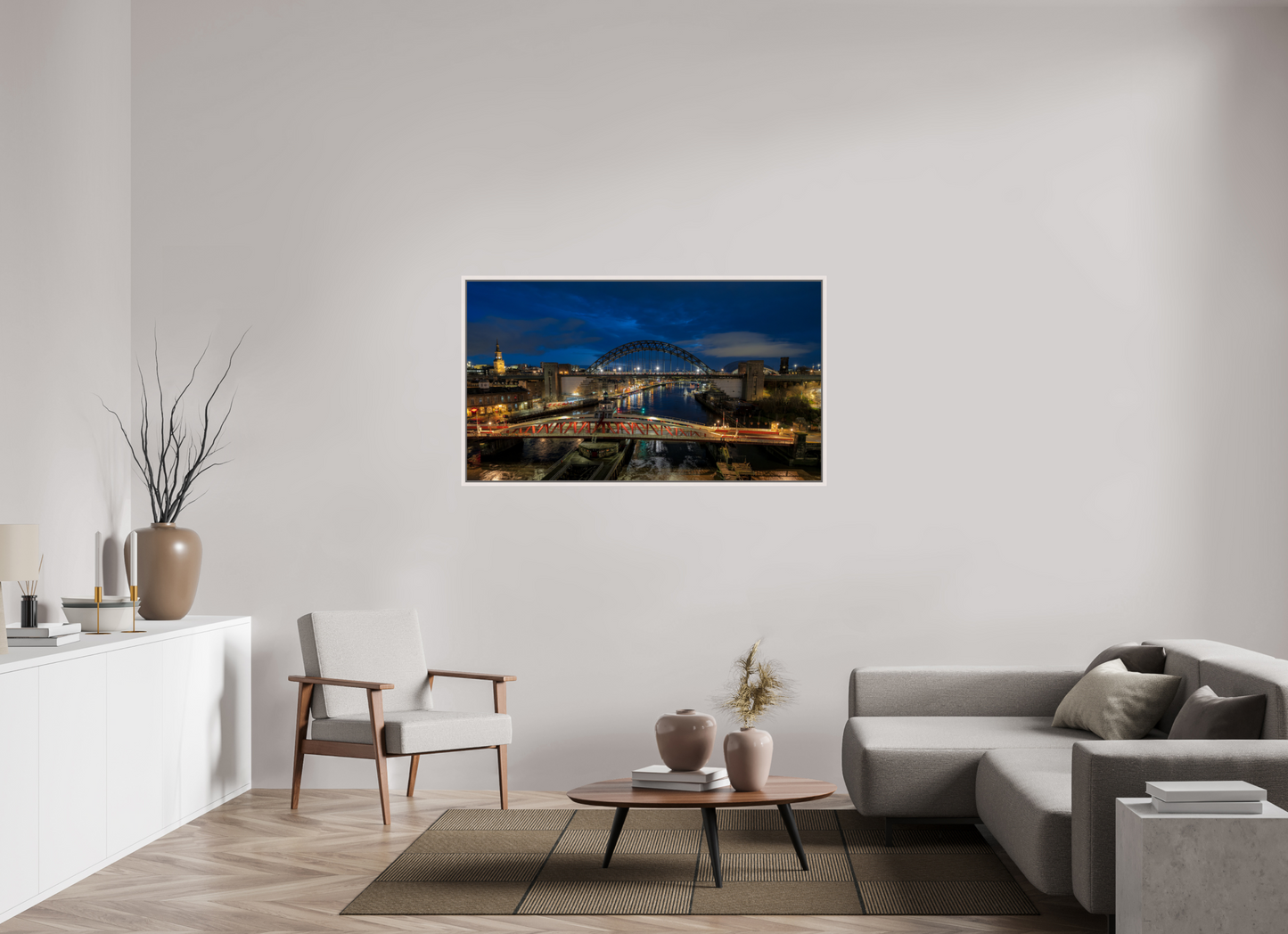 144 x 81 cm, White Frame New Year 2025