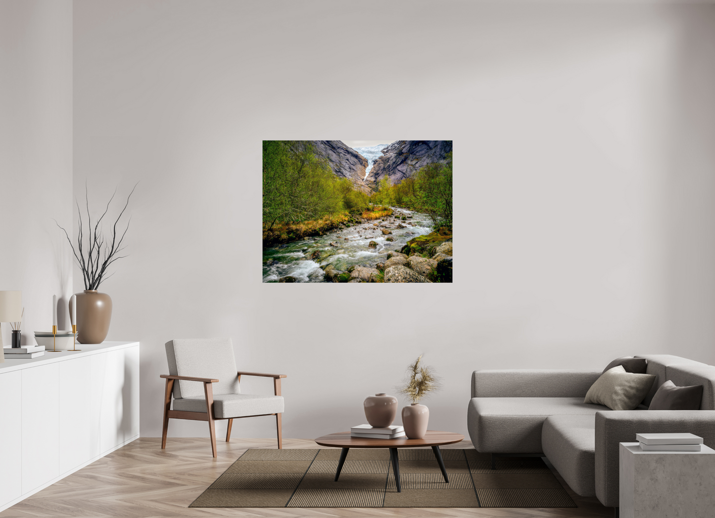 140 x 105 cm, Photo Print On Fuji Crystal DP II Briksdal Glacier 2025