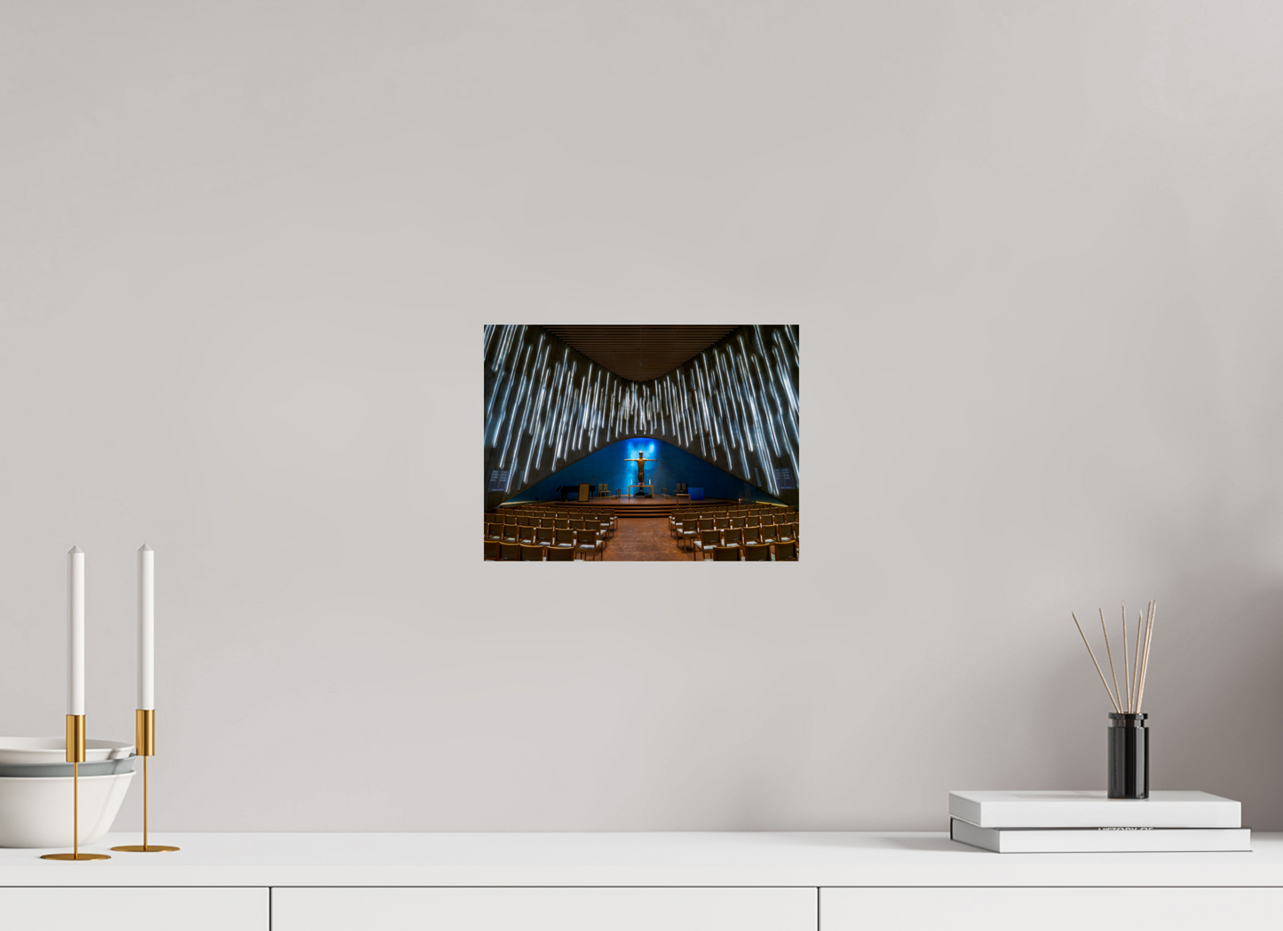 28 x 21 cm, Photo Print On Fuji Crystal DP II Northern Lights Cathedral, Alta