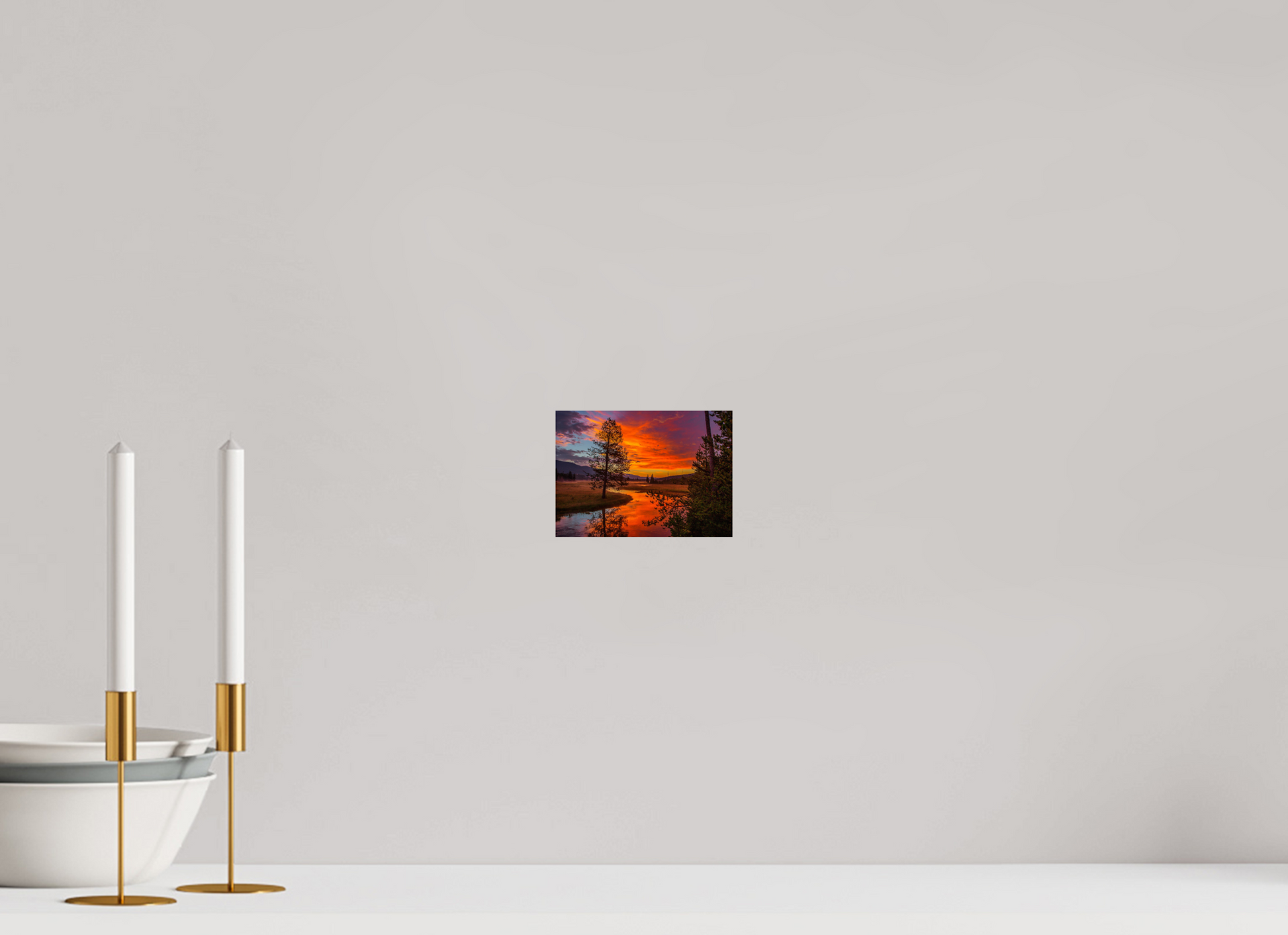 14 x 10 cm, Photo Print On Fuji Crystal DP II Yellowstone Sunrise