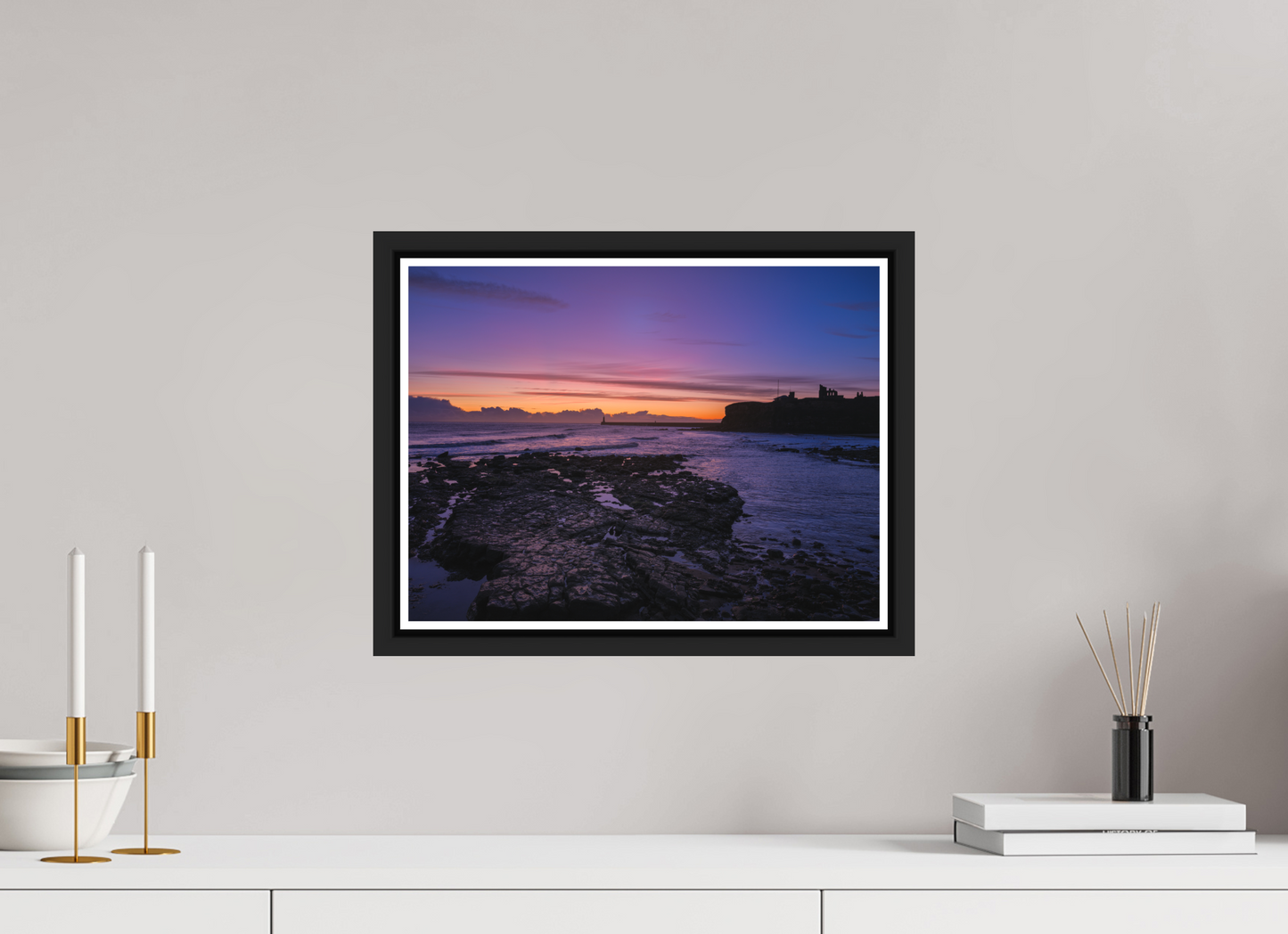 40 x 30 cm, Matt Black Frame Dawn on 21st November 25 Tynemouth