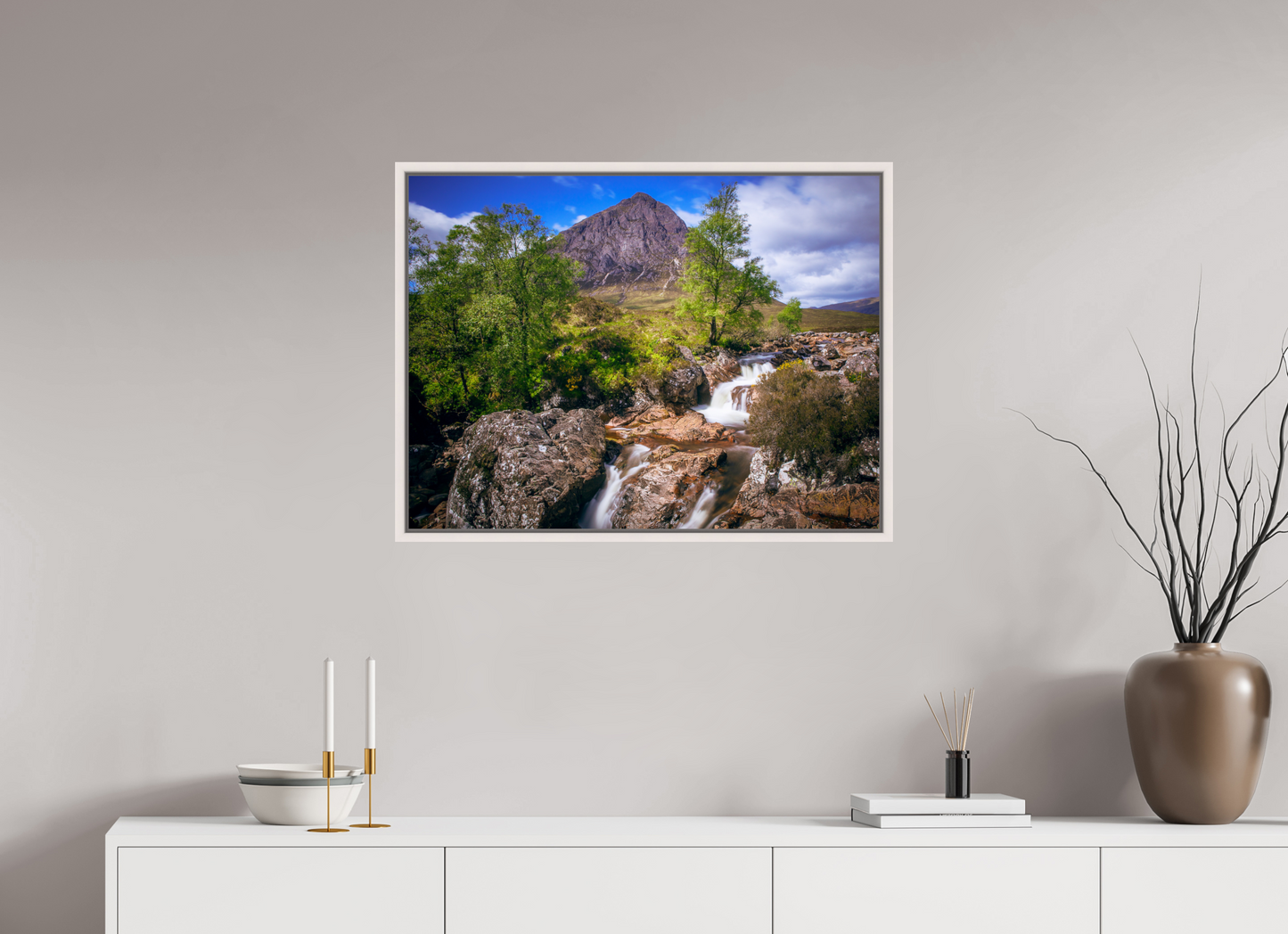 80 x 60 cm, White Frame Buachaille Etive Mòr