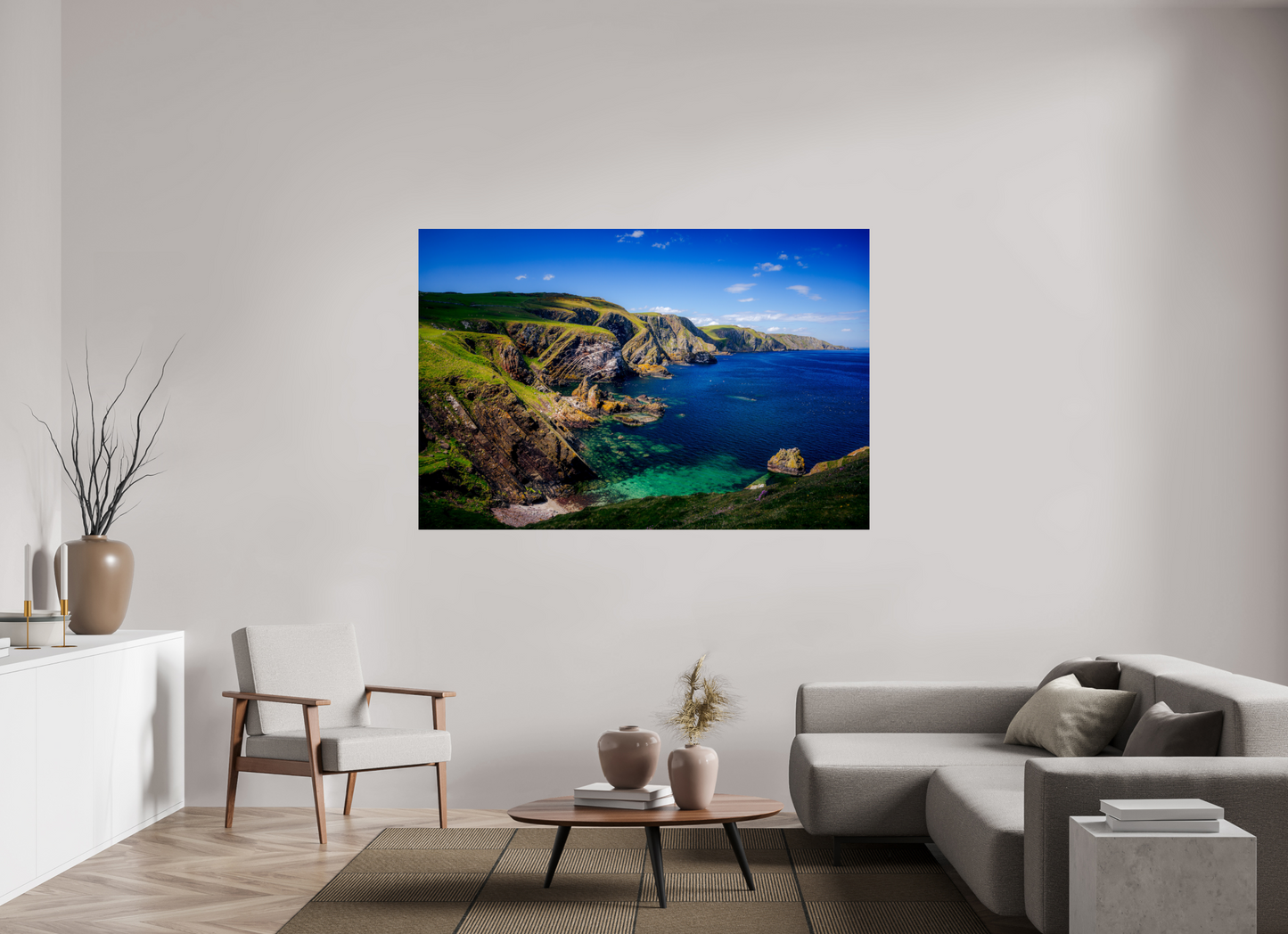 180 x 120 cm, Photo Print On Fuji Crystal DP II Looking west Near St Abbs Head