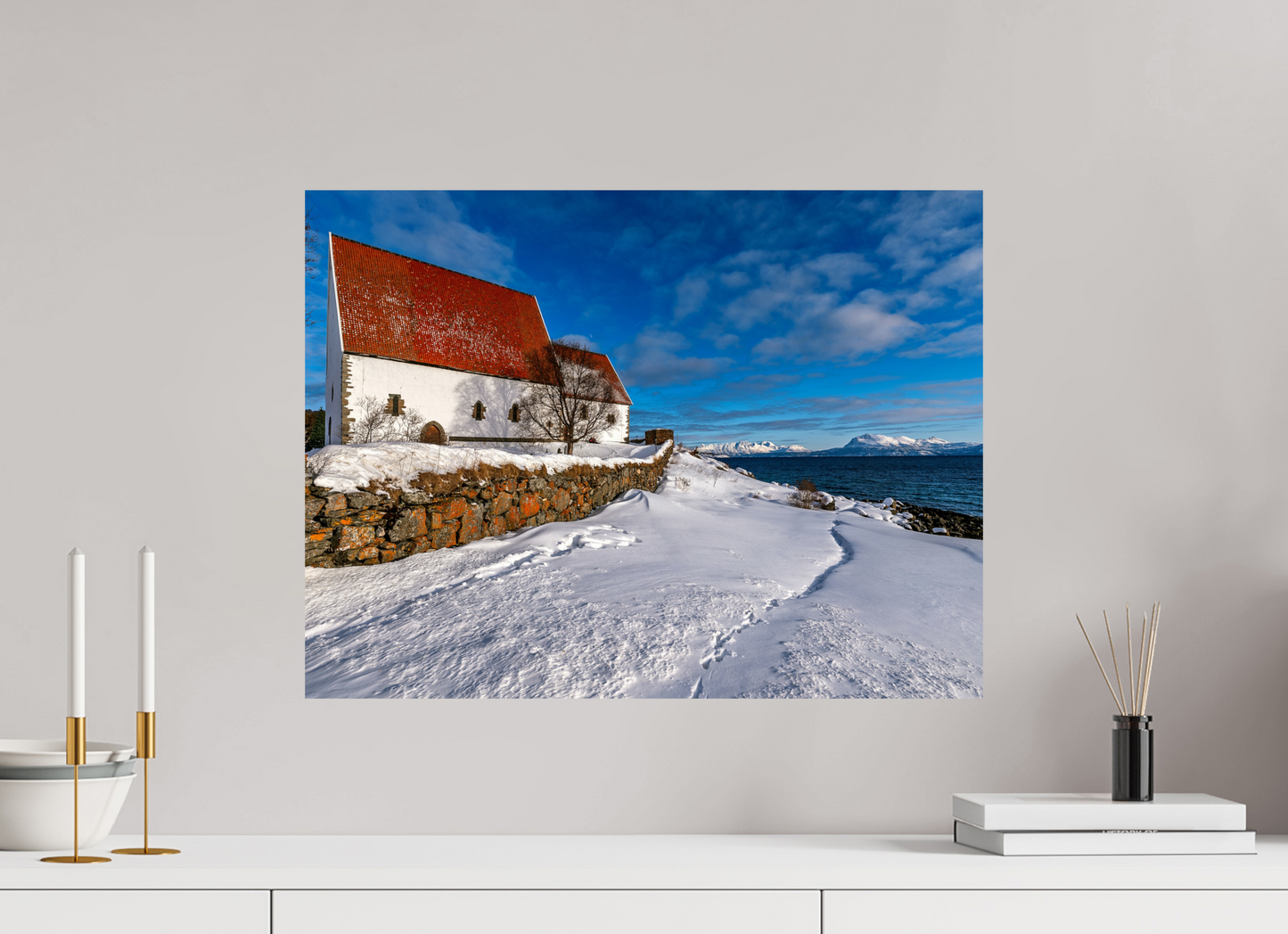 60 x 45 cm, Photo Print On Fuji Crystal DP II Trondenes Church, Harstad