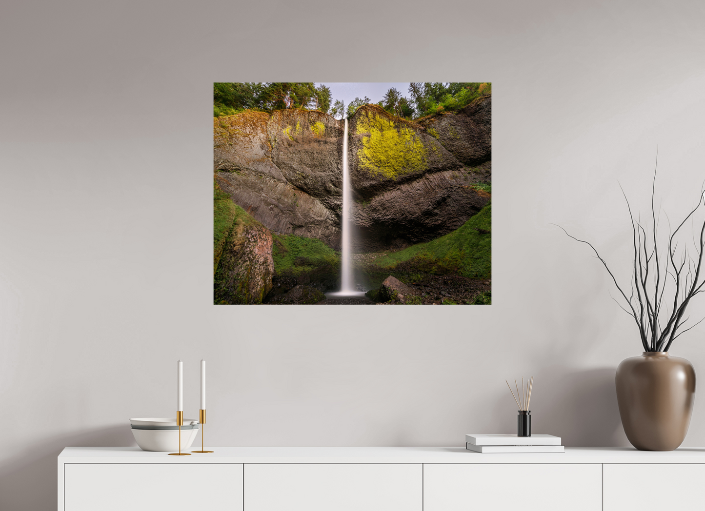 87.5 x 70 cm, Photo Print On Fuji Crystal DP II Dusk at Latourell Falls