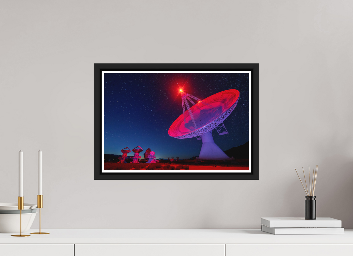 45 x 30 cm, Matt Black Frame Owens Valley Radio Telescope