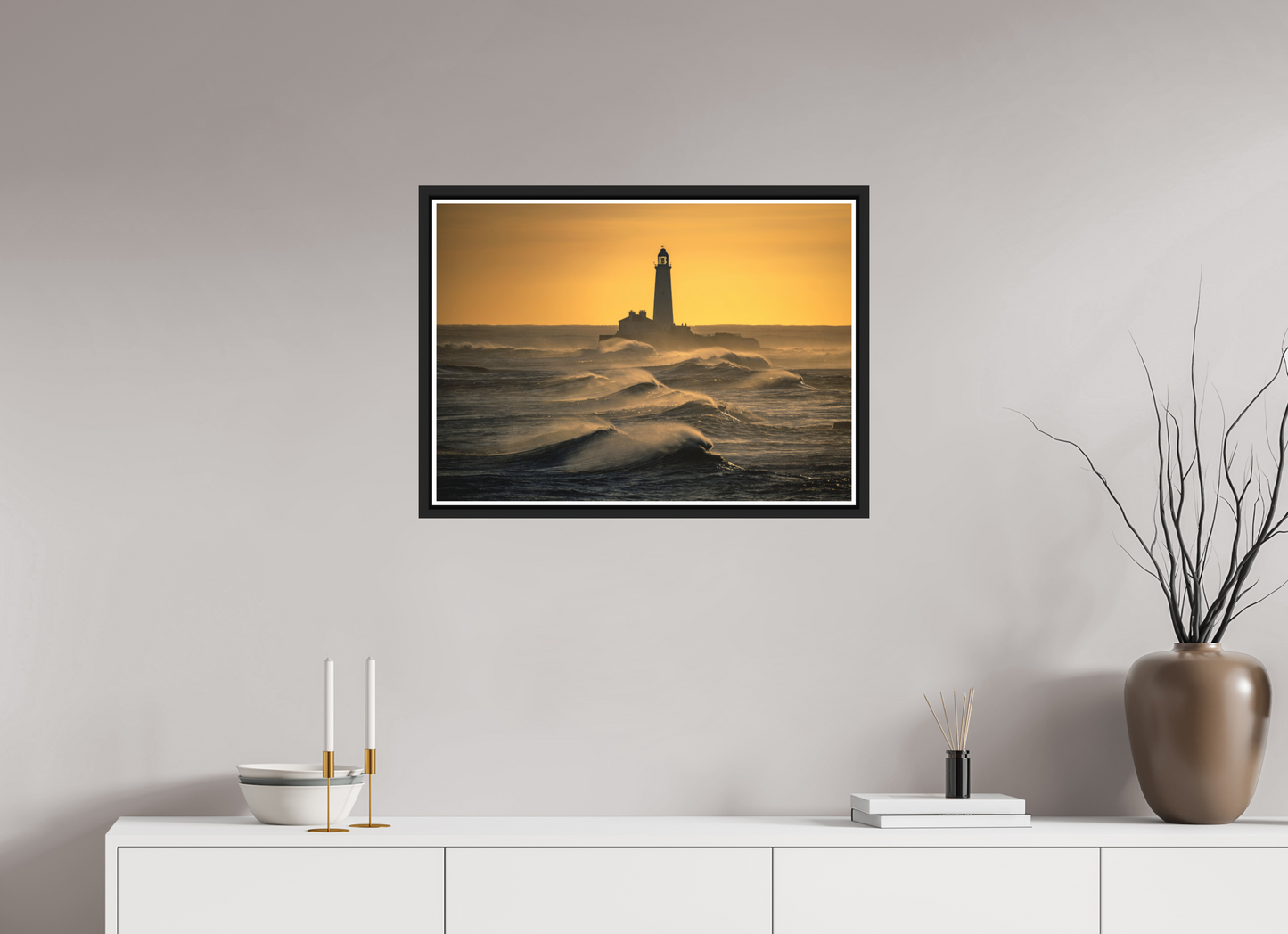 70 x 50 cm, Matt Black Frame St. Marys January 2025