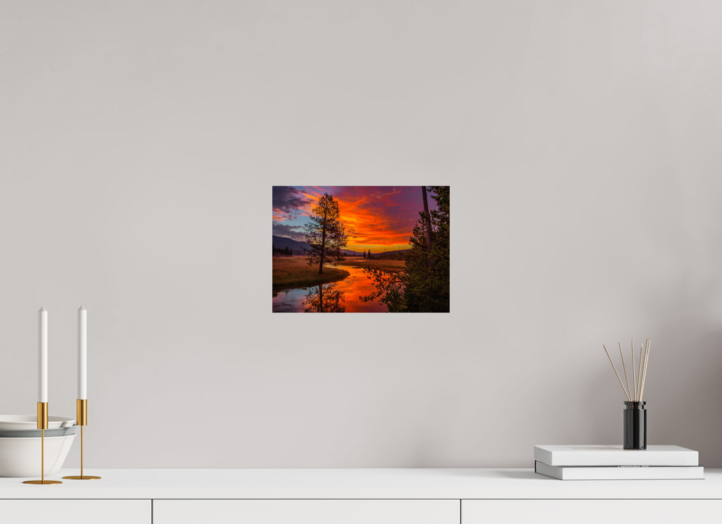 28 x 20 cm, Photo Print On Fuji Crystal DP II Yellowstone Sunrise