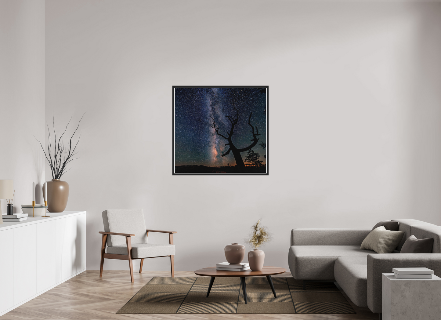 107.8 x 100 cm, Matt Black Frame Bryce Canyon Milky Way
