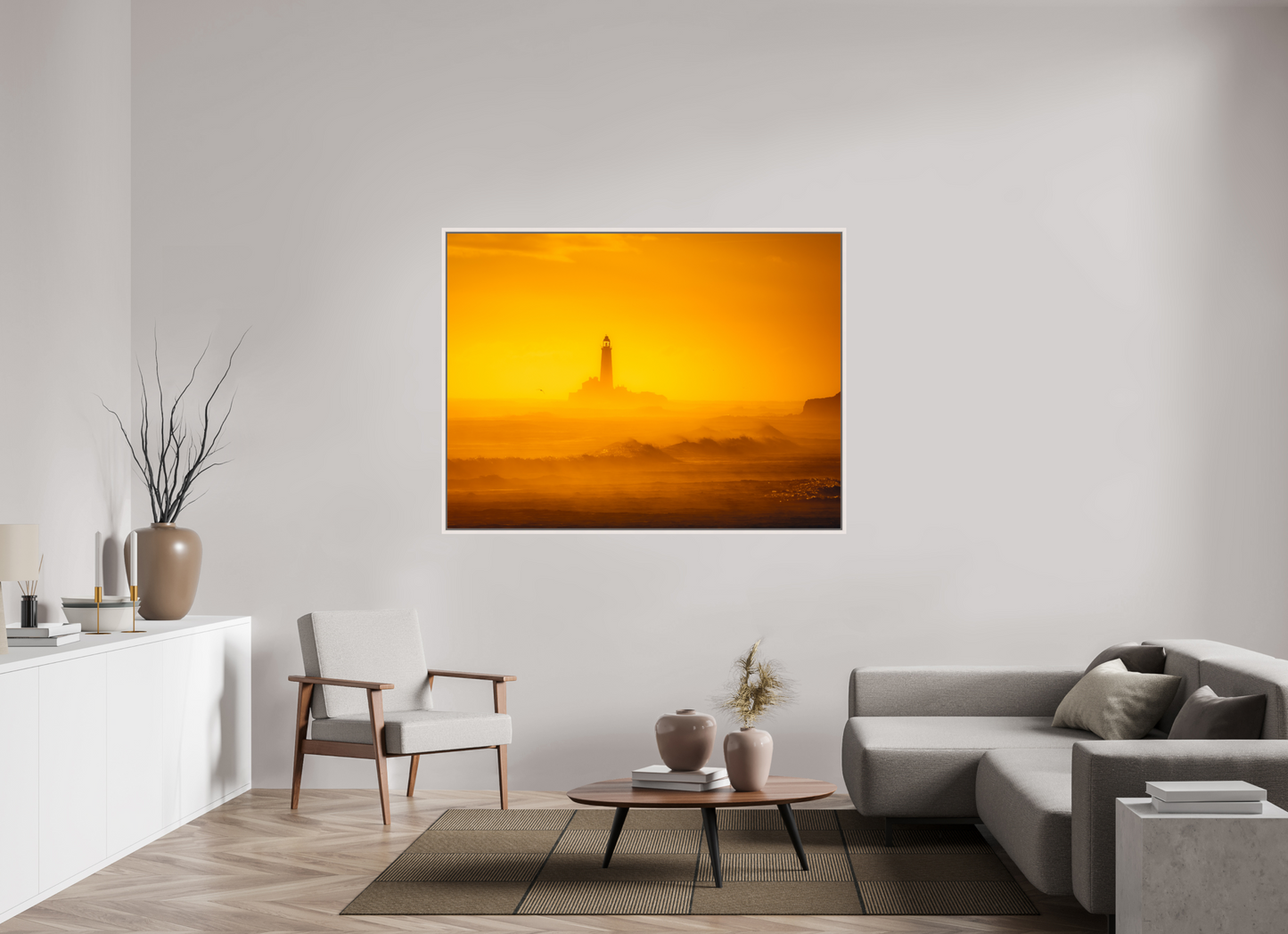 160 x 120 cm, White Frame St Mary's from Blyth