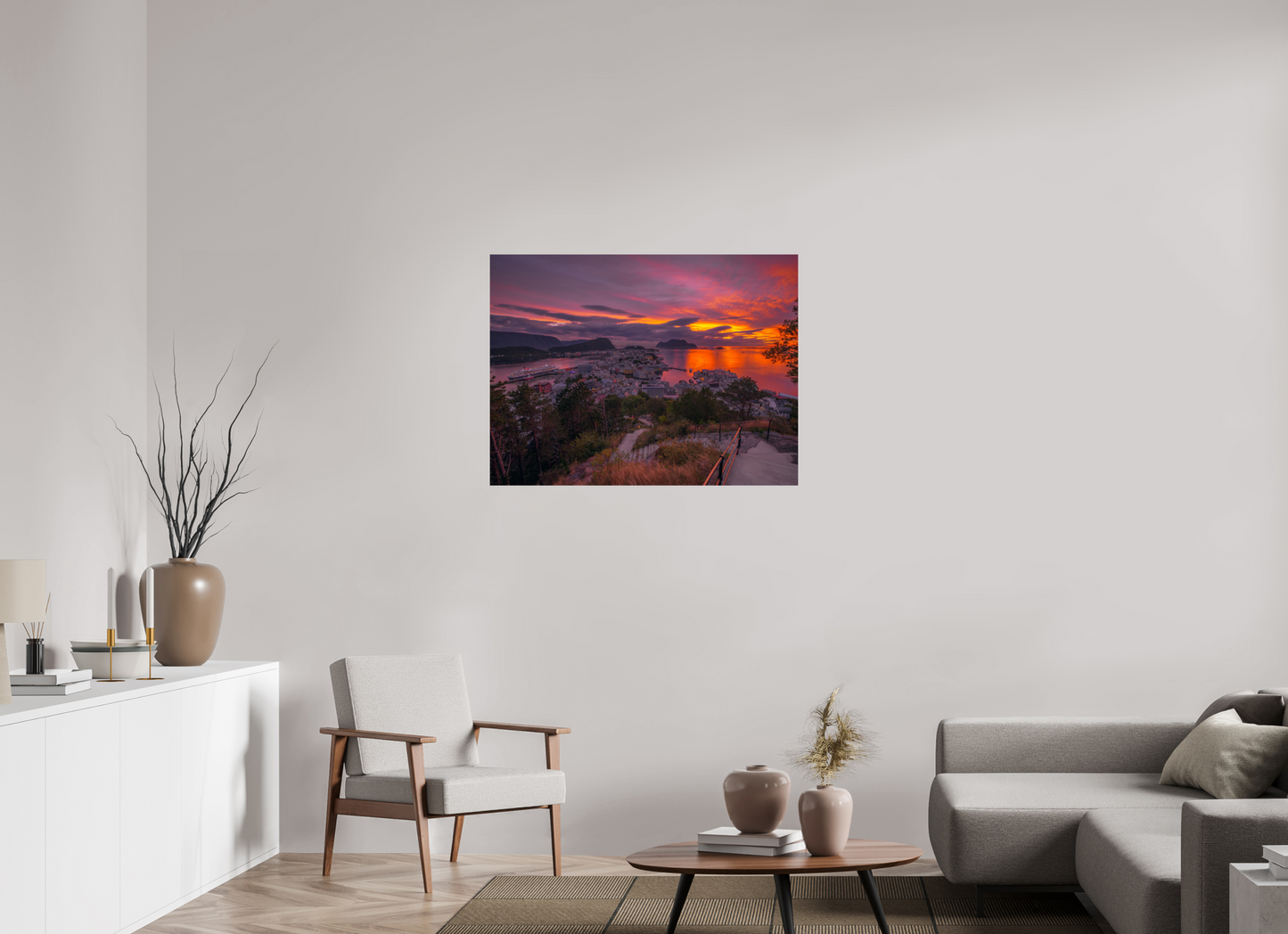 100 x 75 cm, Photo Print On Fuji Crystal DP II Alesund Sunset. Balmoral