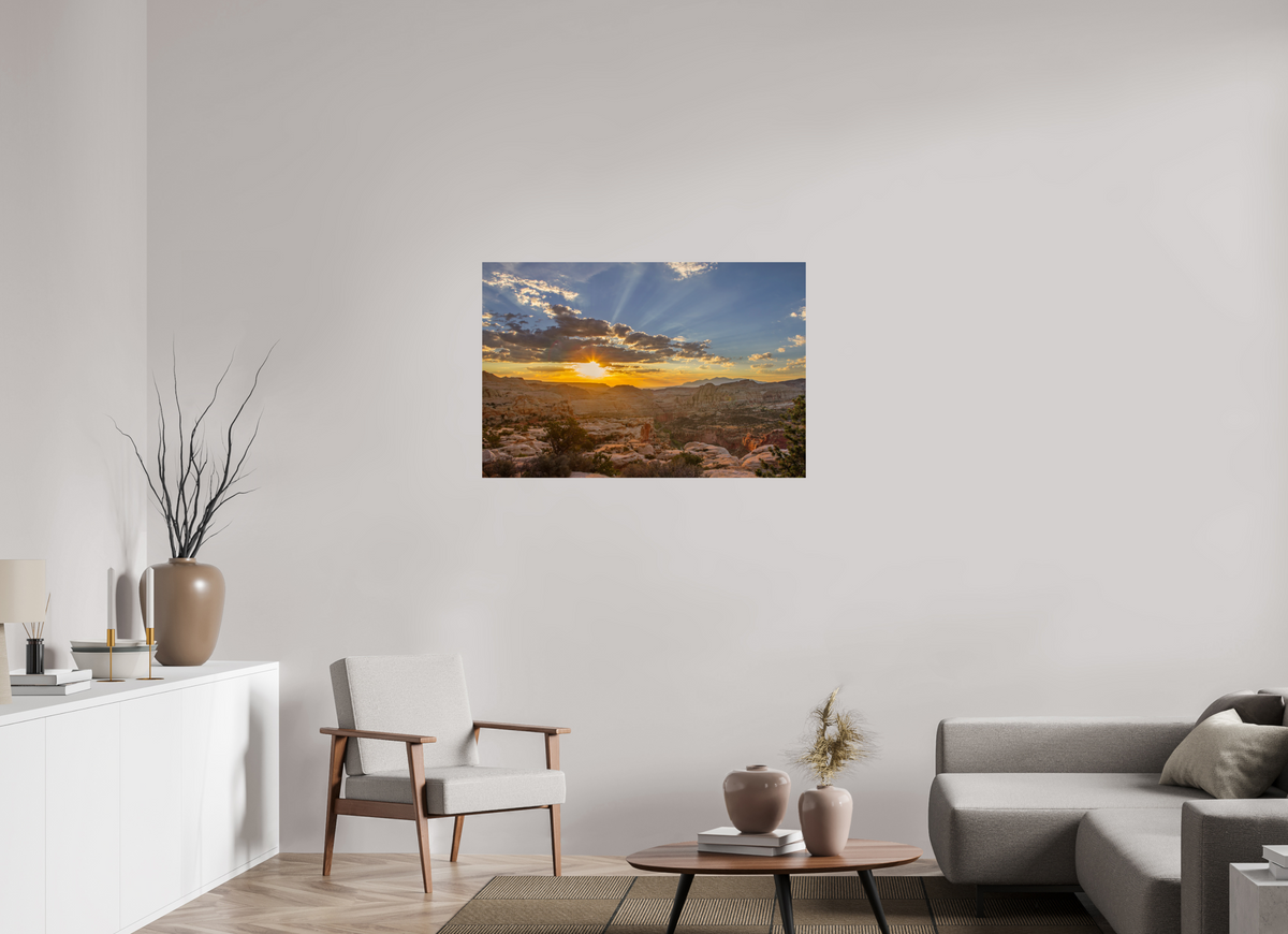 105 x 70 cm, Photo Print On Fuji Crystal DP II Capitol reef Sunrise