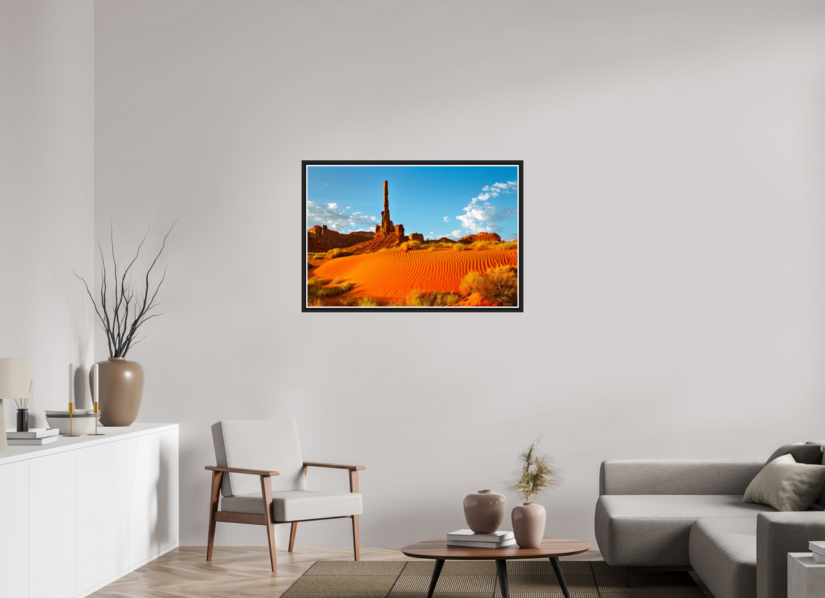 105 x 70 cm, Matt Black Frame The Totem Pole, Monument Valley