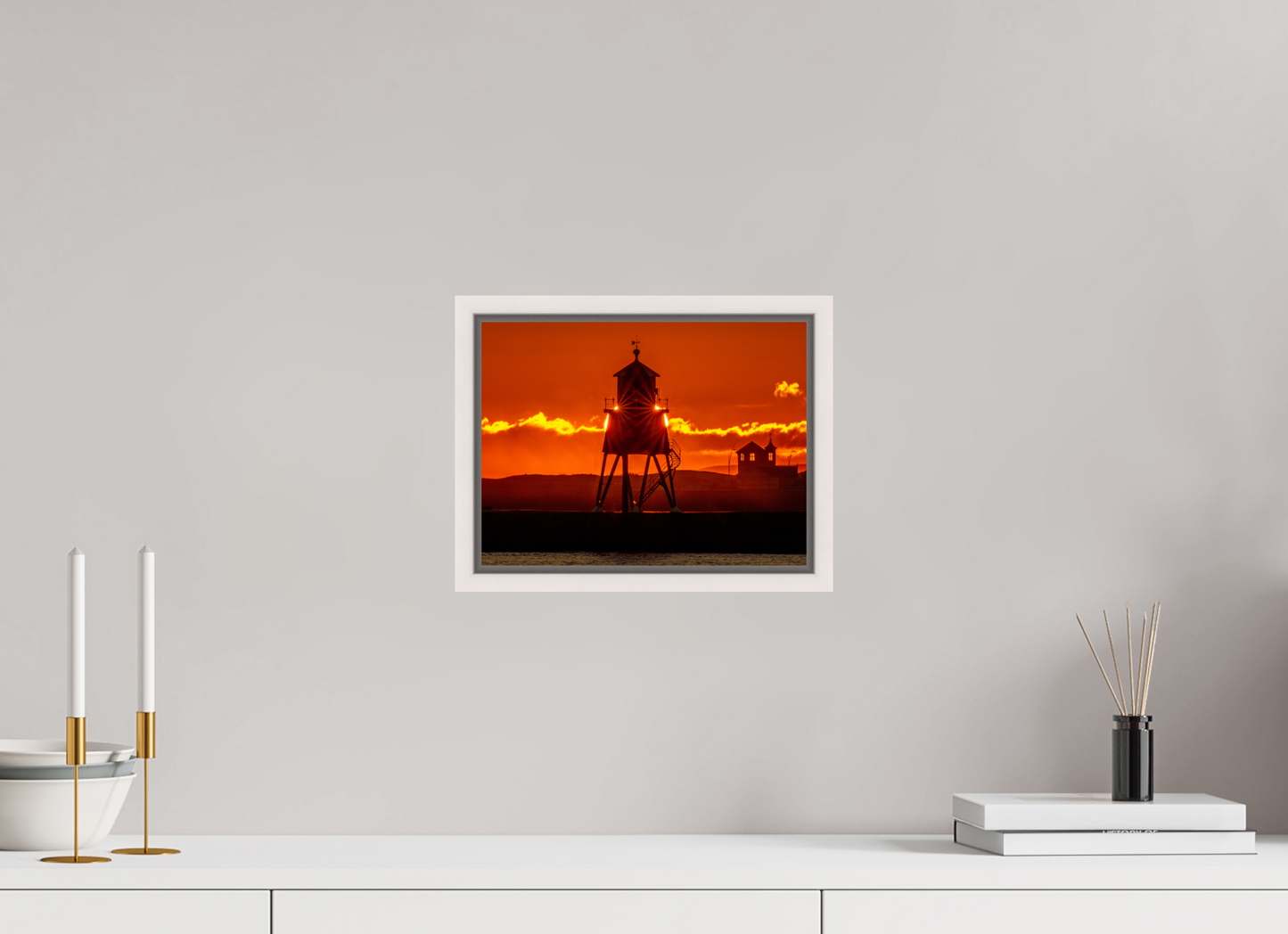 28 x 21 cm, White Frame Last sunrise of 2025