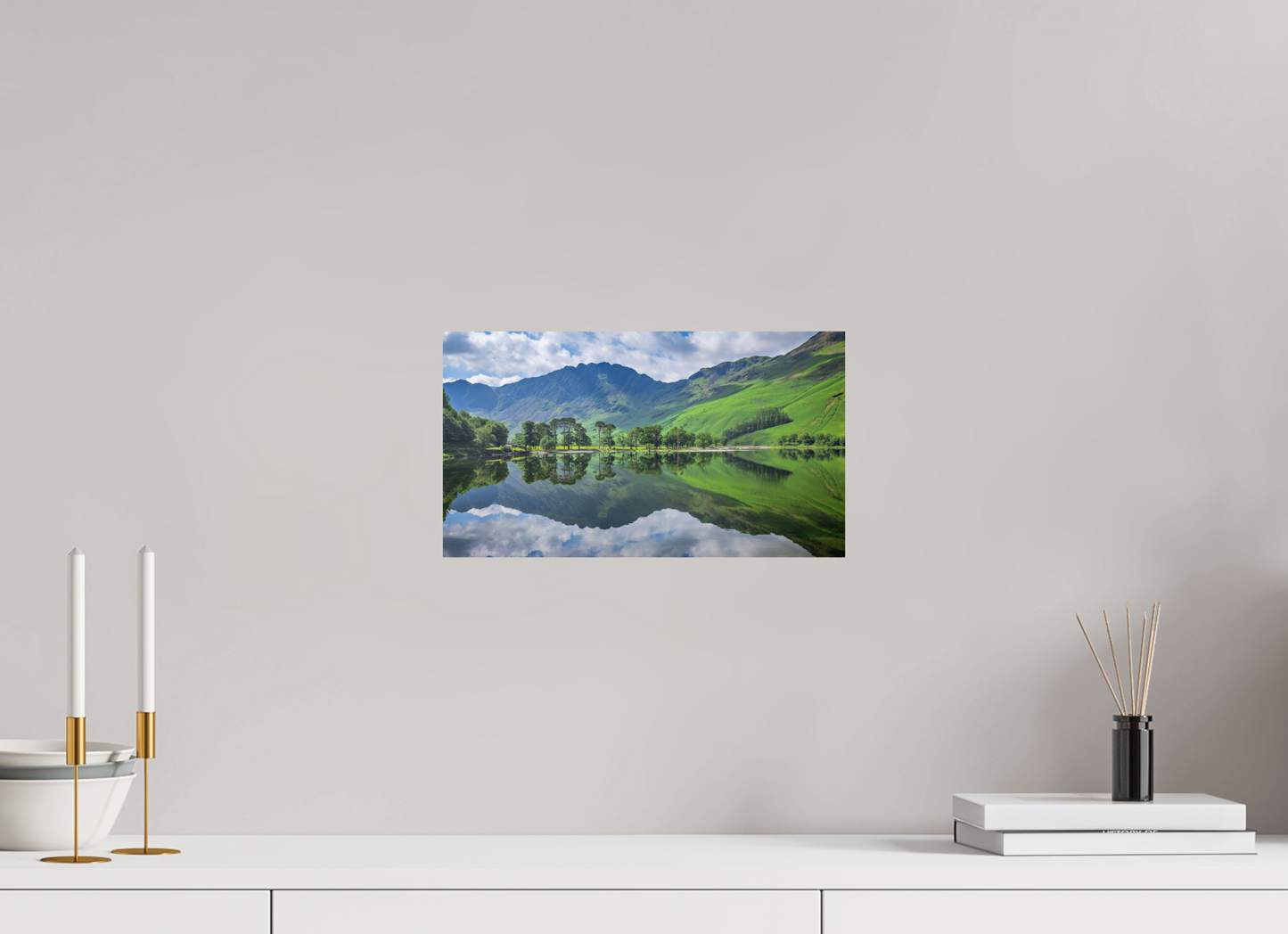 35.6 x 20 cm, Photo Print On Fuji Crystal DP II Buttermere Summer reflections