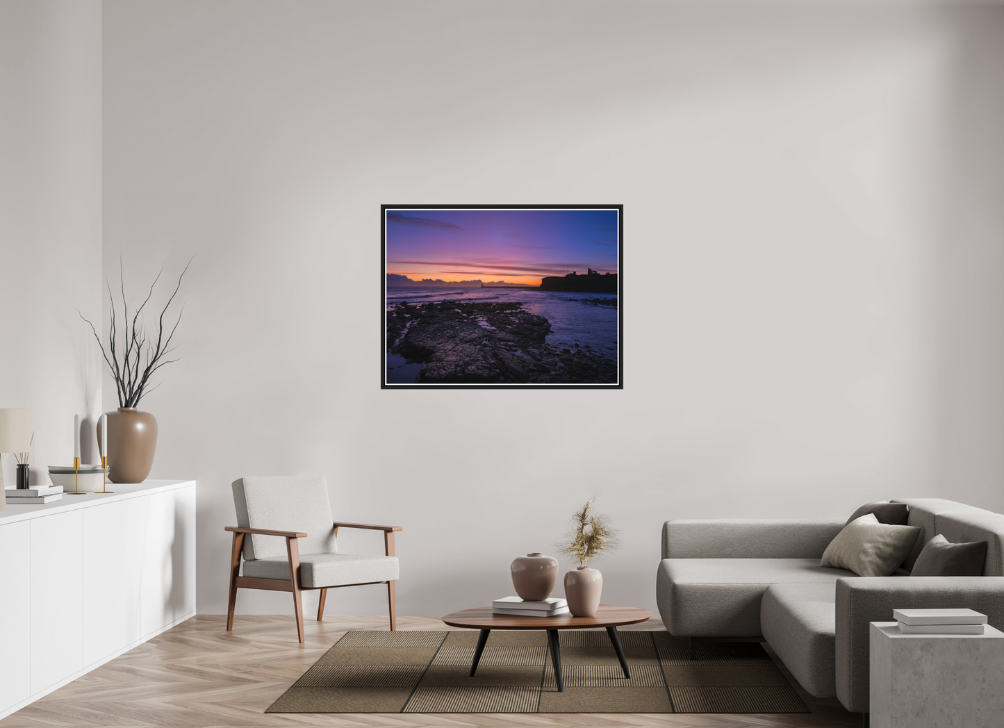 120 x 90 cm, Matt Black Frame Dawn on 21st November 25 Tynemouth